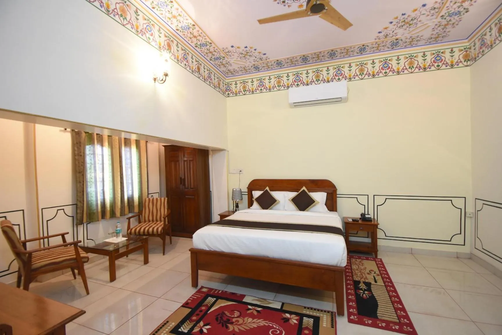 Bedroom, Bed in Virasat Mahal Heritage Hotel-Jaipur City Center