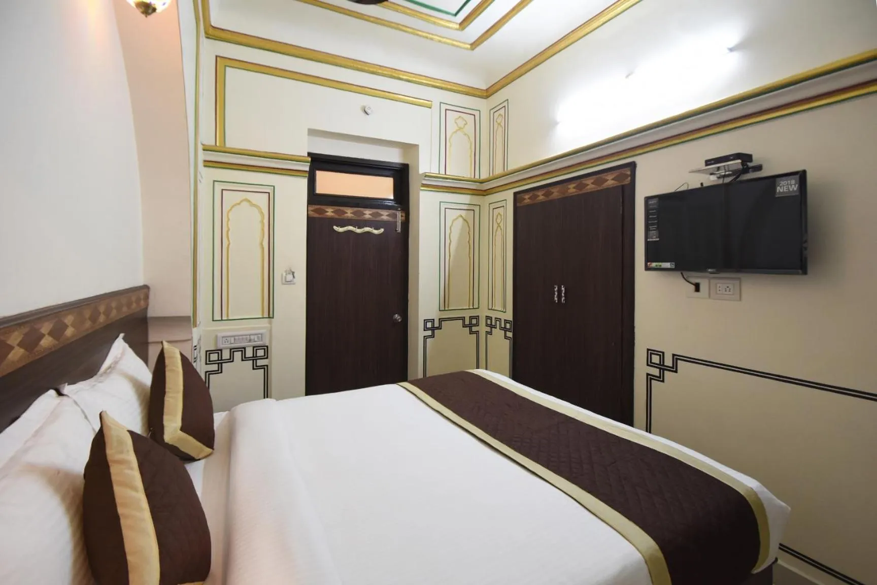 Bedroom, Bed in Virasat Mahal Heritage Hotel-Jaipur City Center
