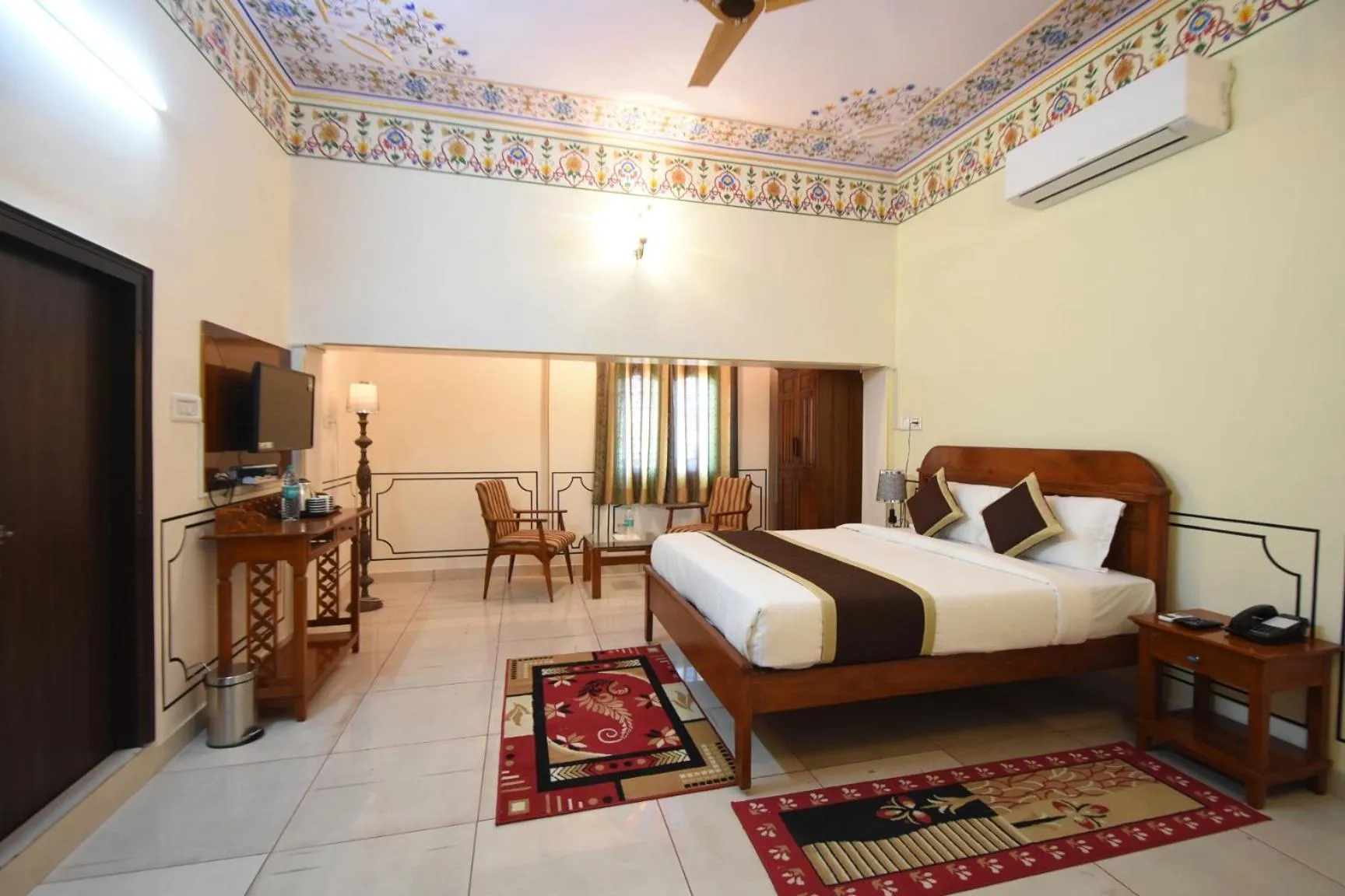 Bedroom, Bed in Virasat Mahal Heritage Hotel-Jaipur City Center