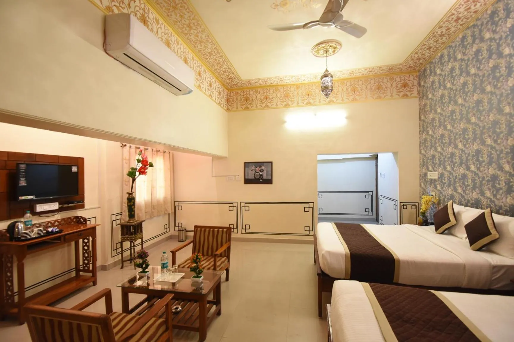 Bedroom in Virasat Mahal Heritage Hotel-Jaipur City Center