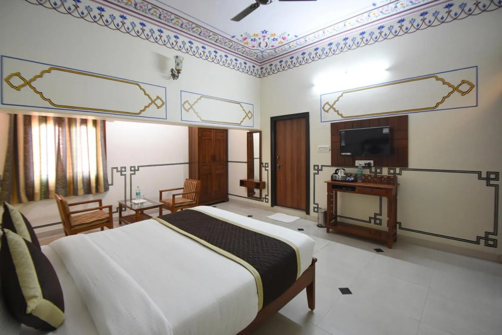 Bedroom, Bed in Virasat Mahal Heritage Hotel-Jaipur City Center