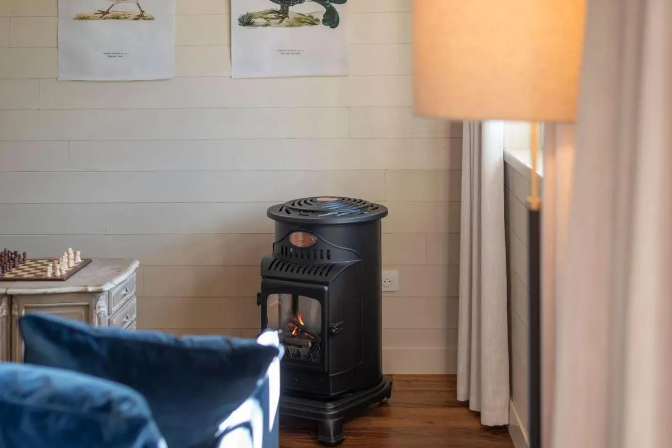 fireplace in Domaine de Bellevue - Restaurant & Spa