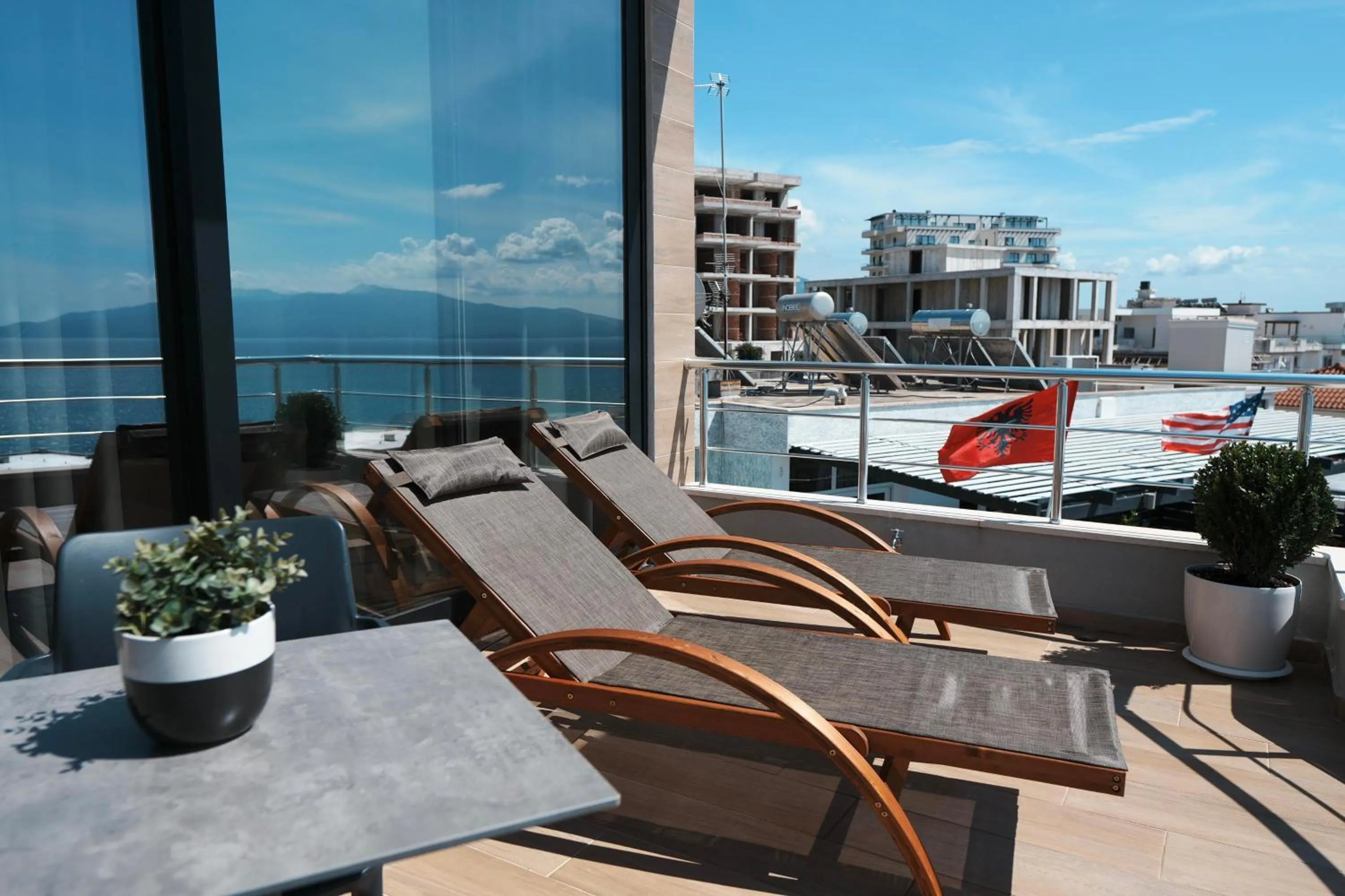 Patio in Hotel Blue Sky