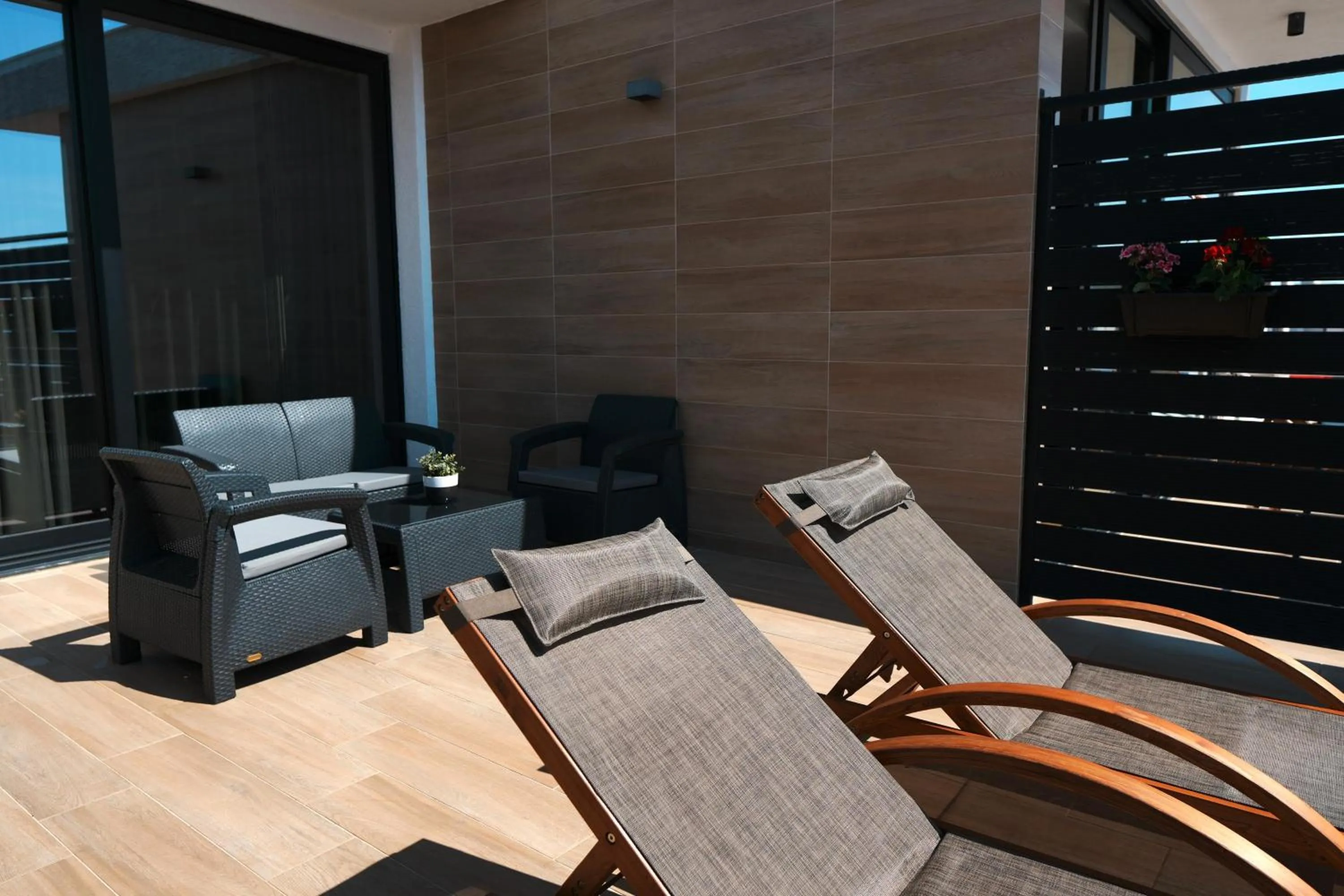 Patio in Hotel Blue Sky