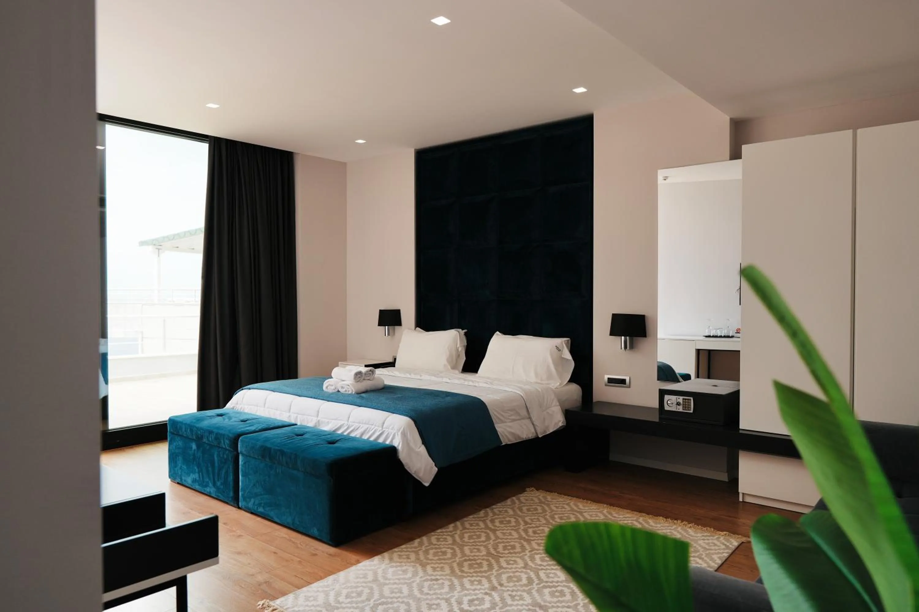 Bed in Hotel Blue Sky