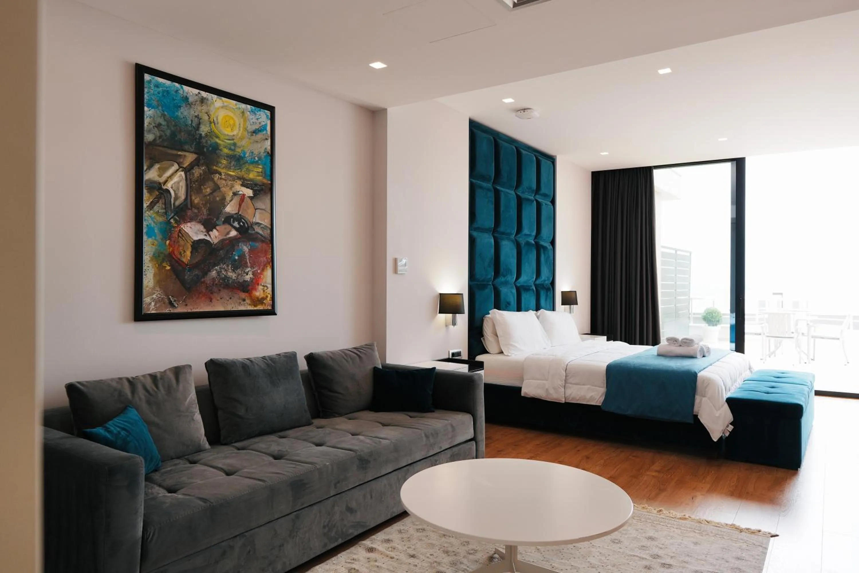 Bed in Hotel Blue Sky