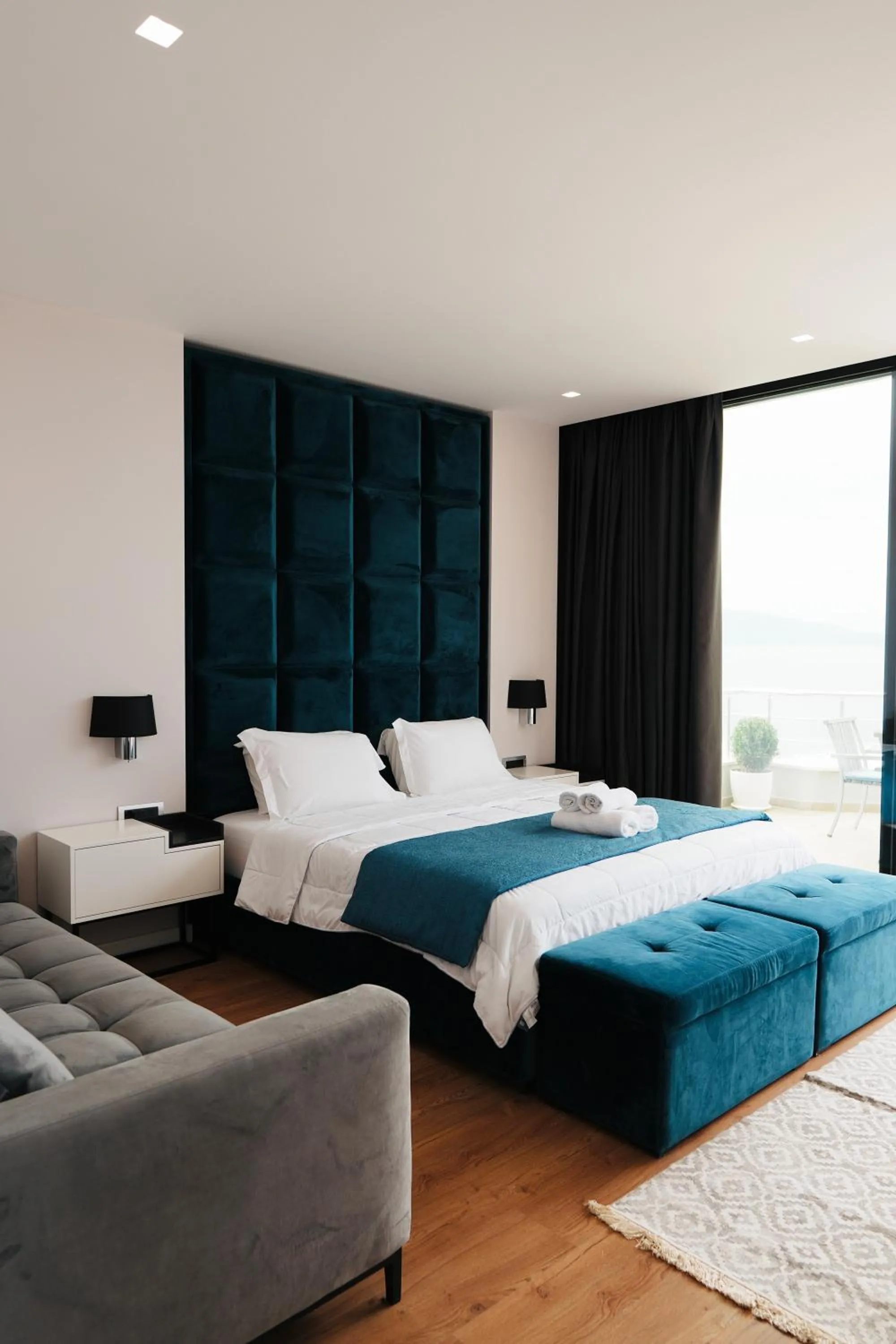 Bed in Hotel Blue Sky