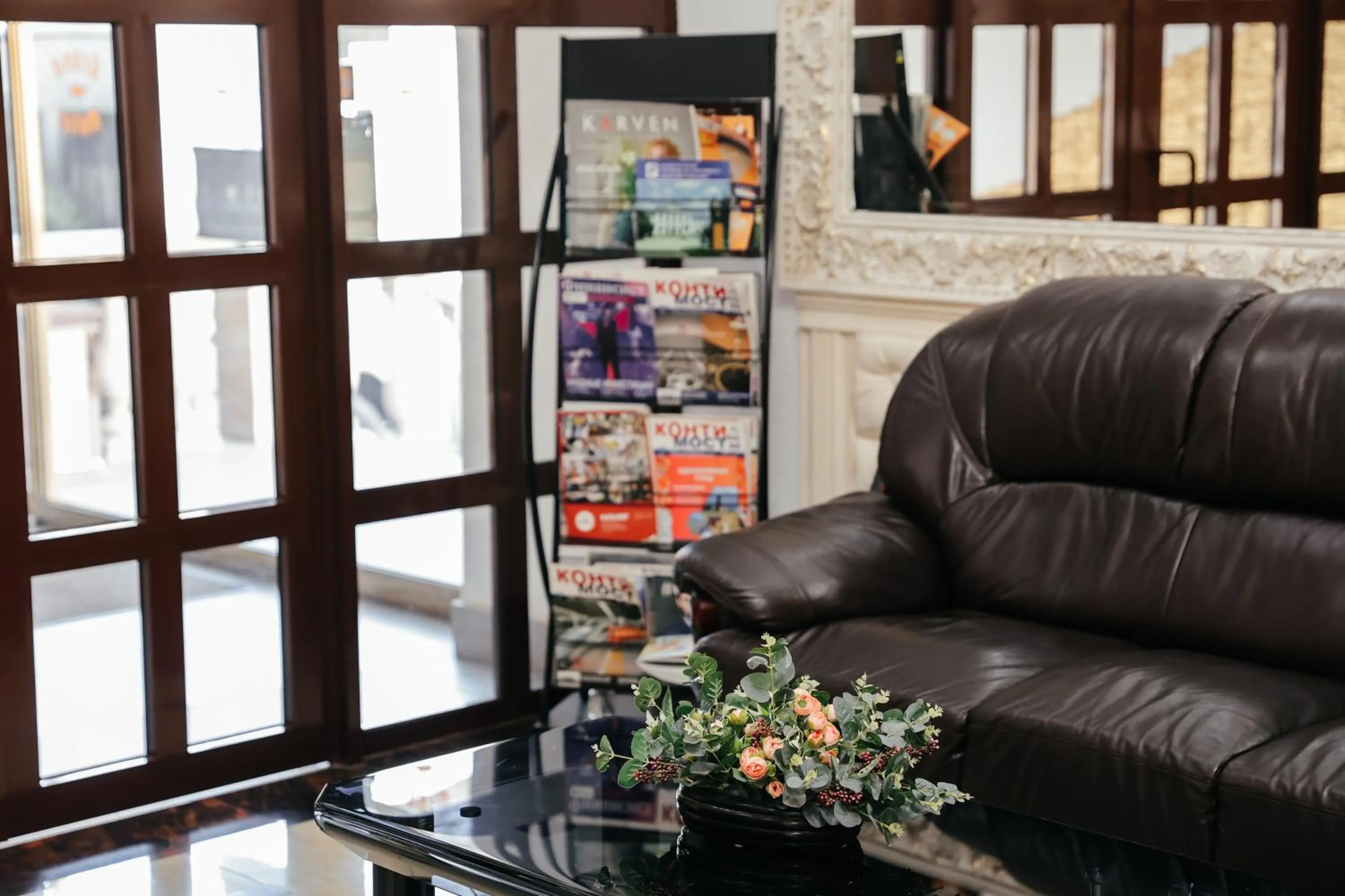 Seating area in Grand Hotel