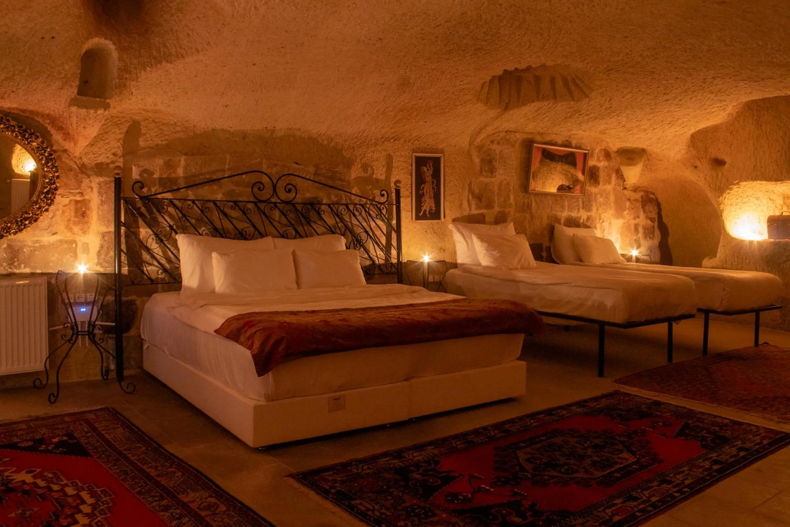 Bed in Cave Art Hotel Cappadocia