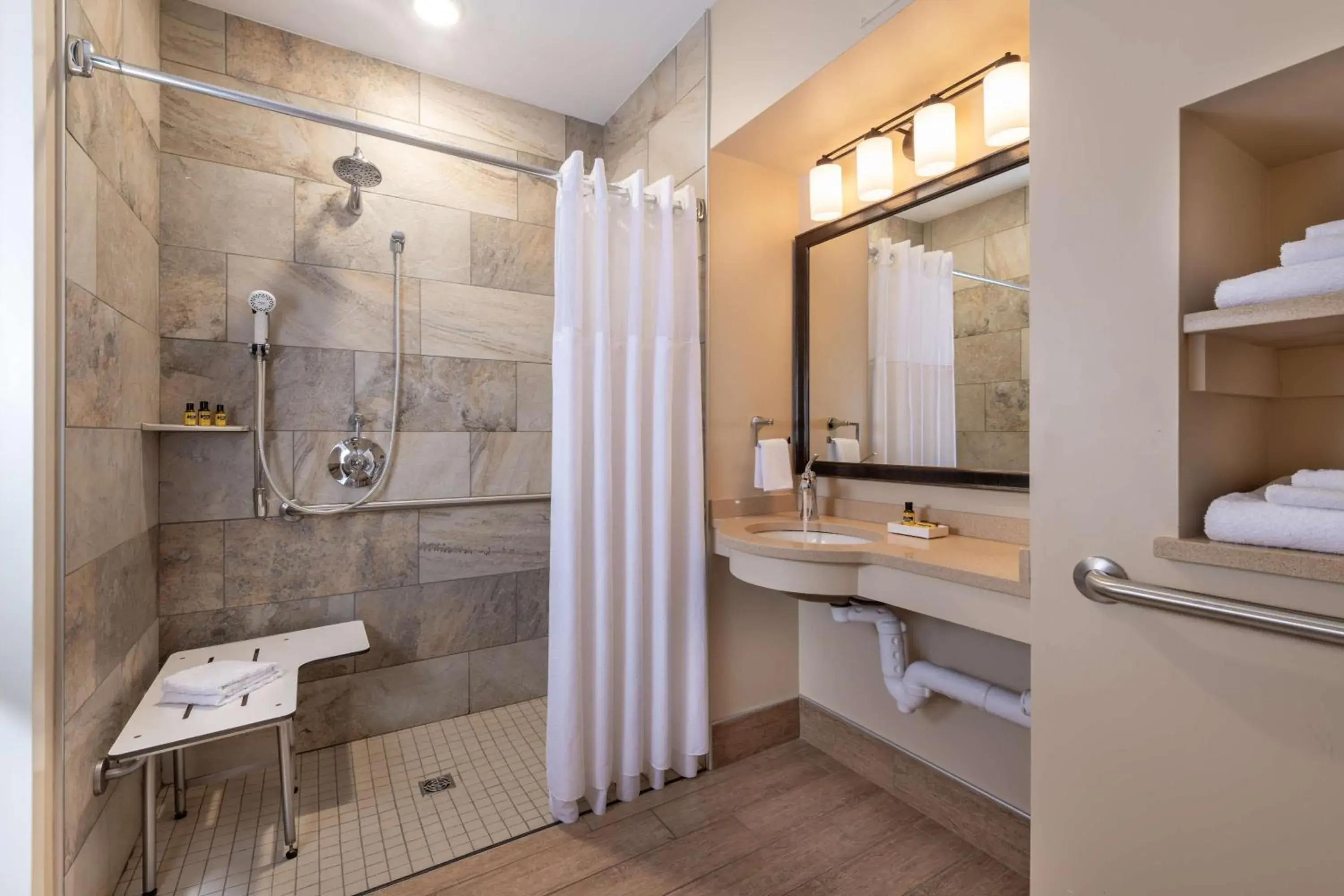 Queen Room with Roll-In Shower - Disability Access in Best Western Plus Waterbury - Stowe Queen Room with Roll-In Shower - Disability Access in Best Western Plus Waterbury - Stowe