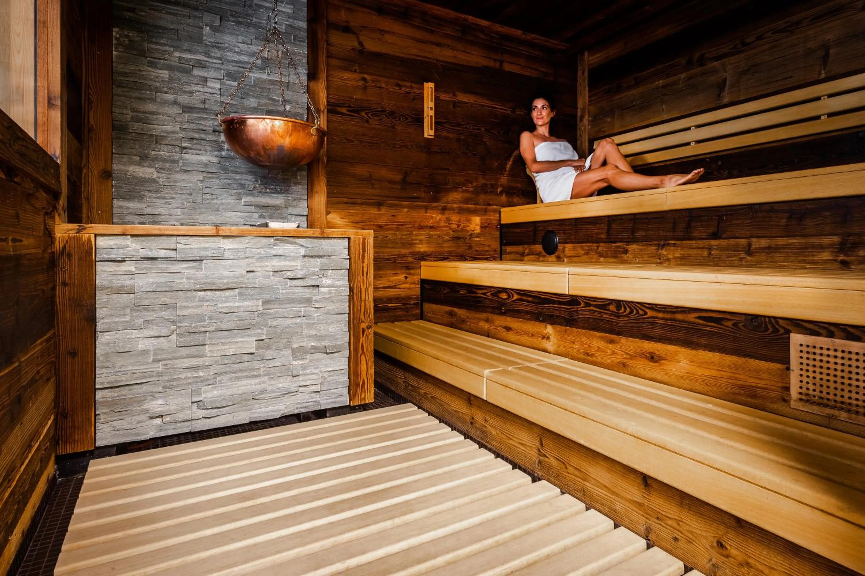 Sauna in Lifestyle & Spa Hotel Grächerhof