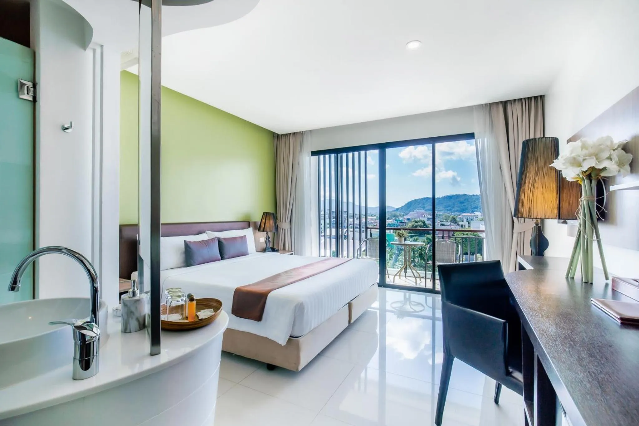 Photo of the whole room, Bed in The Pago Design Hotel Phuket-SHA Plus