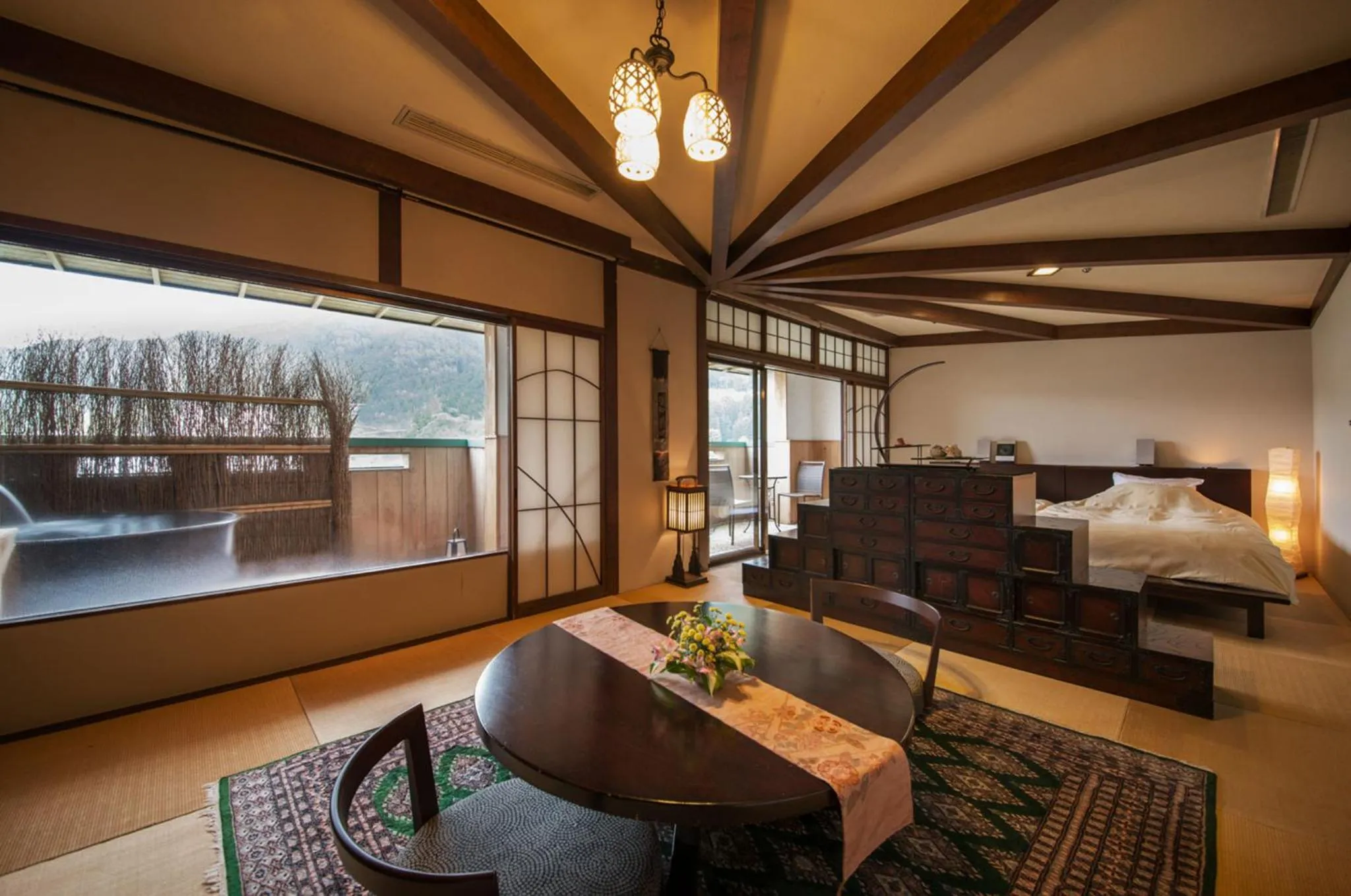 Photo of the whole room, Bed in Yamagataya