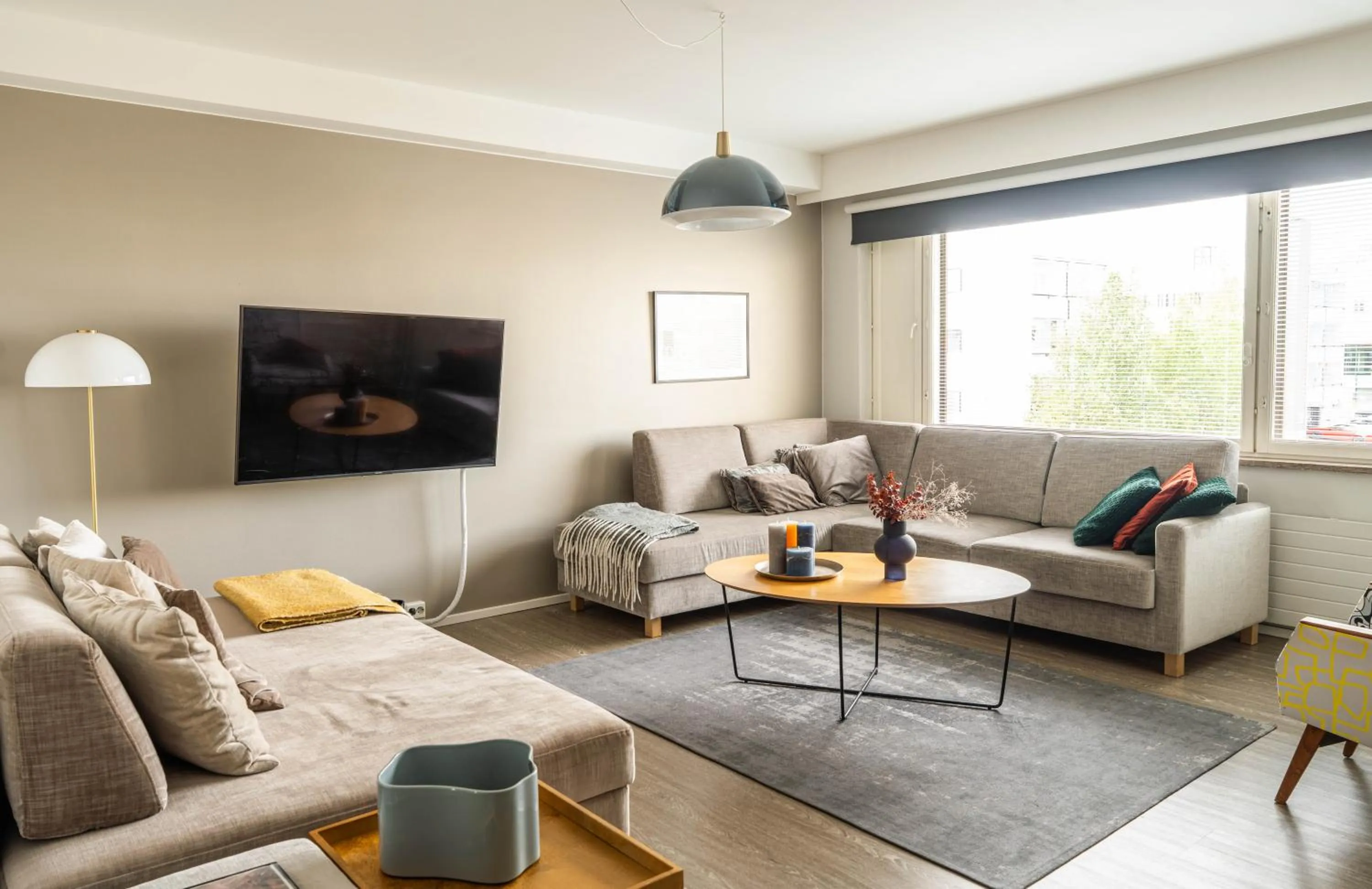 Living room in The Luxury Downtown Rovaniemi with sauna