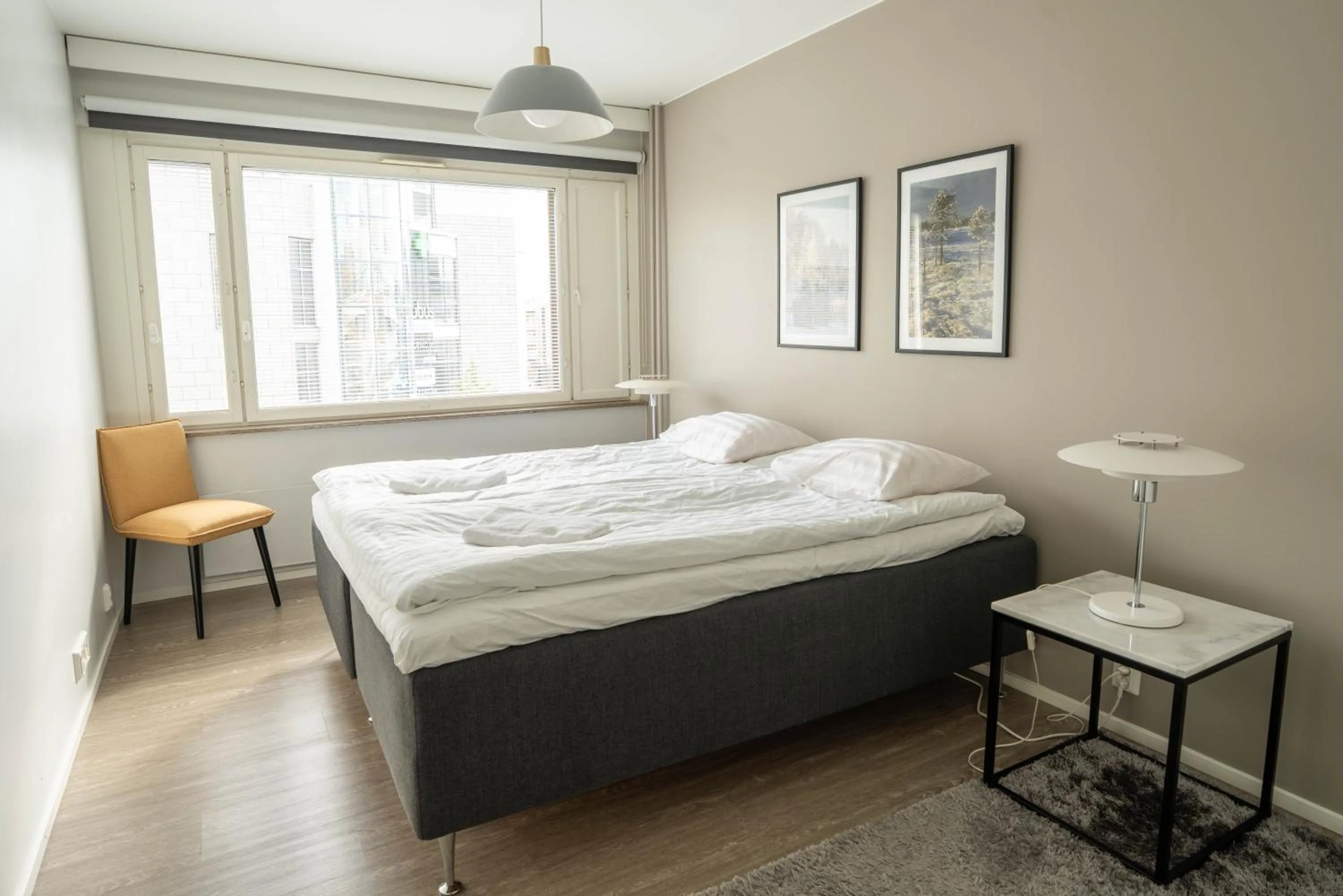 Bedroom, Bed in The Luxury Downtown Rovaniemi with sauna