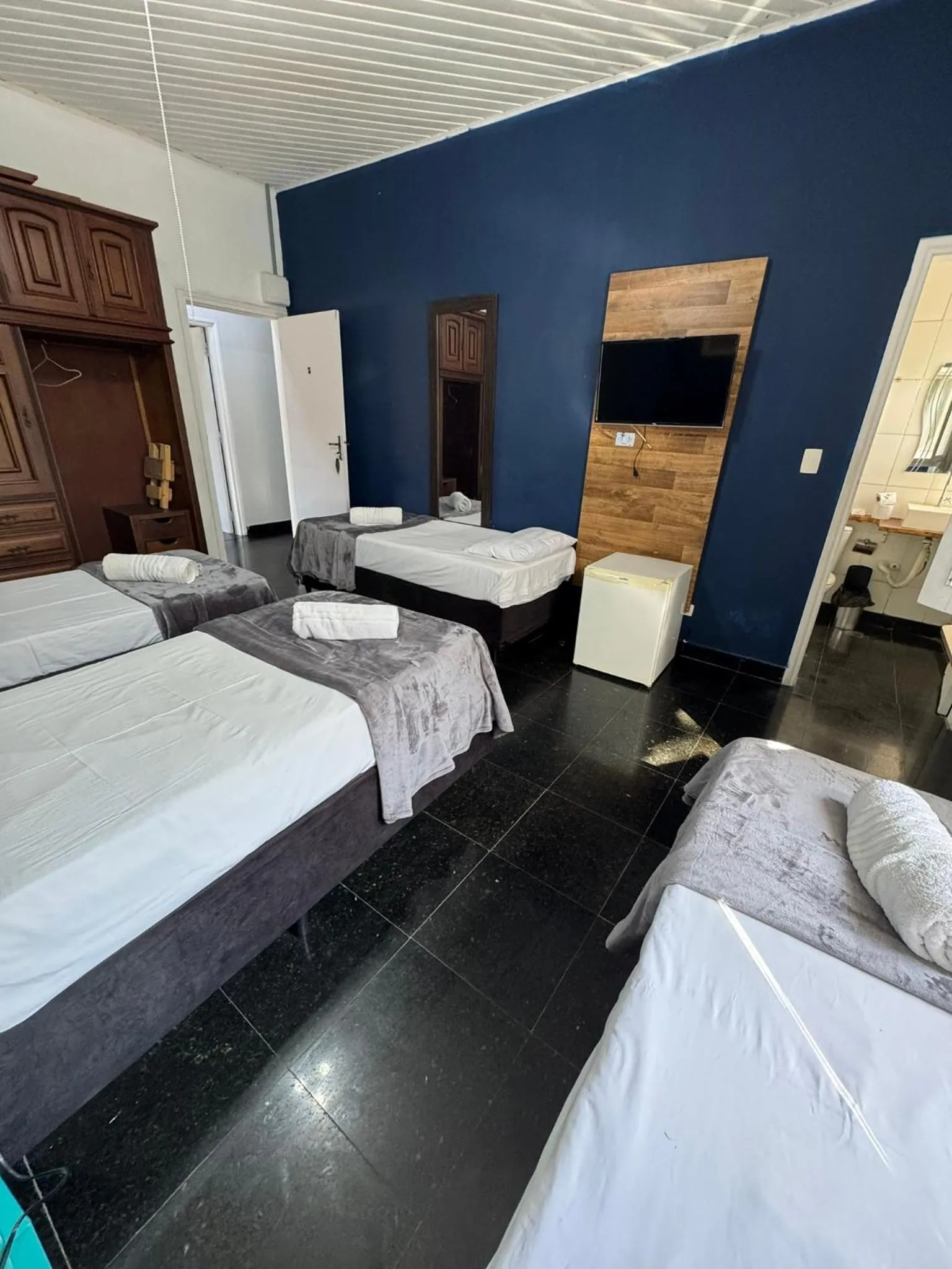 Bed in Pousada Hotel Canto dos Mares