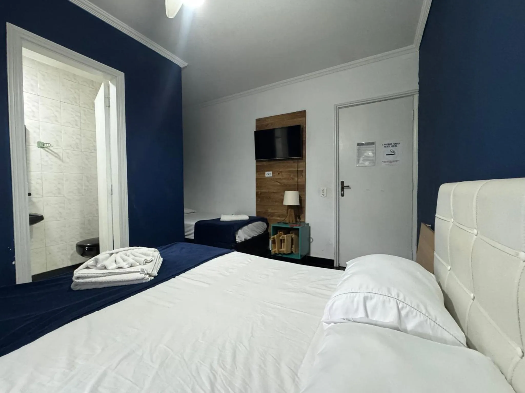 Bed in Pousada Hotel Canto dos Mares