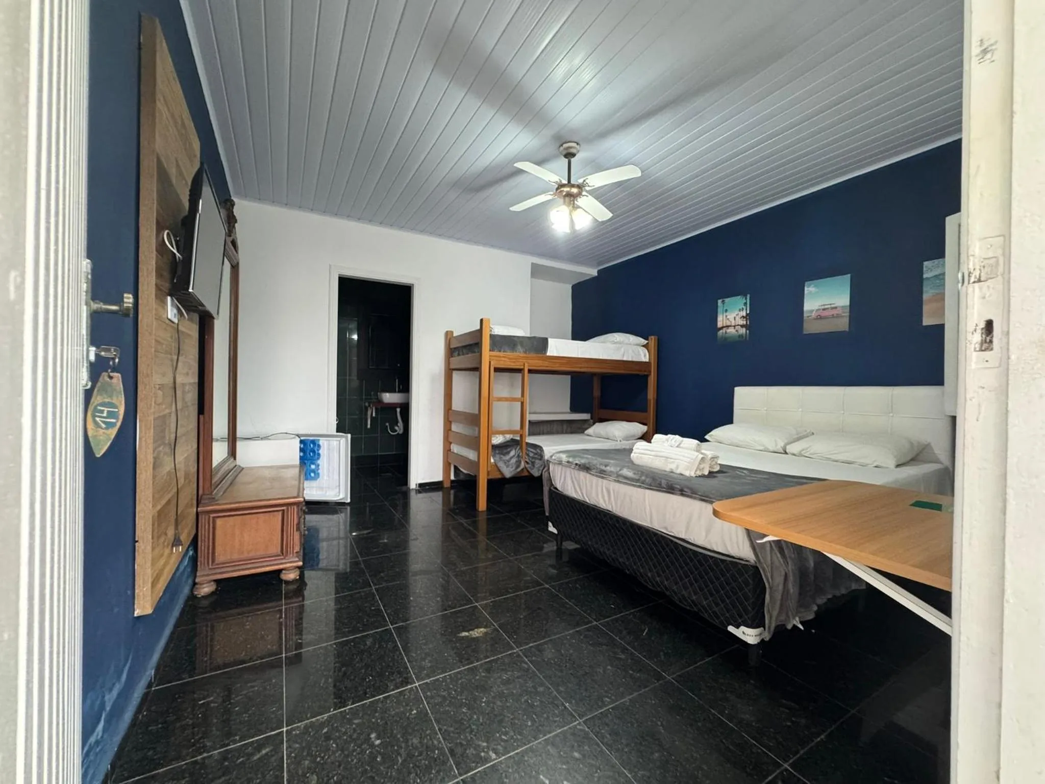 Bed in Pousada Hotel Canto dos Mares