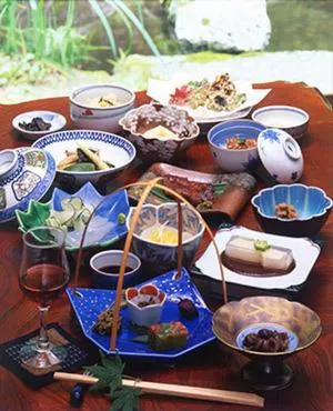 Food in Shukubo Kansho-in Temple Sanrakuso