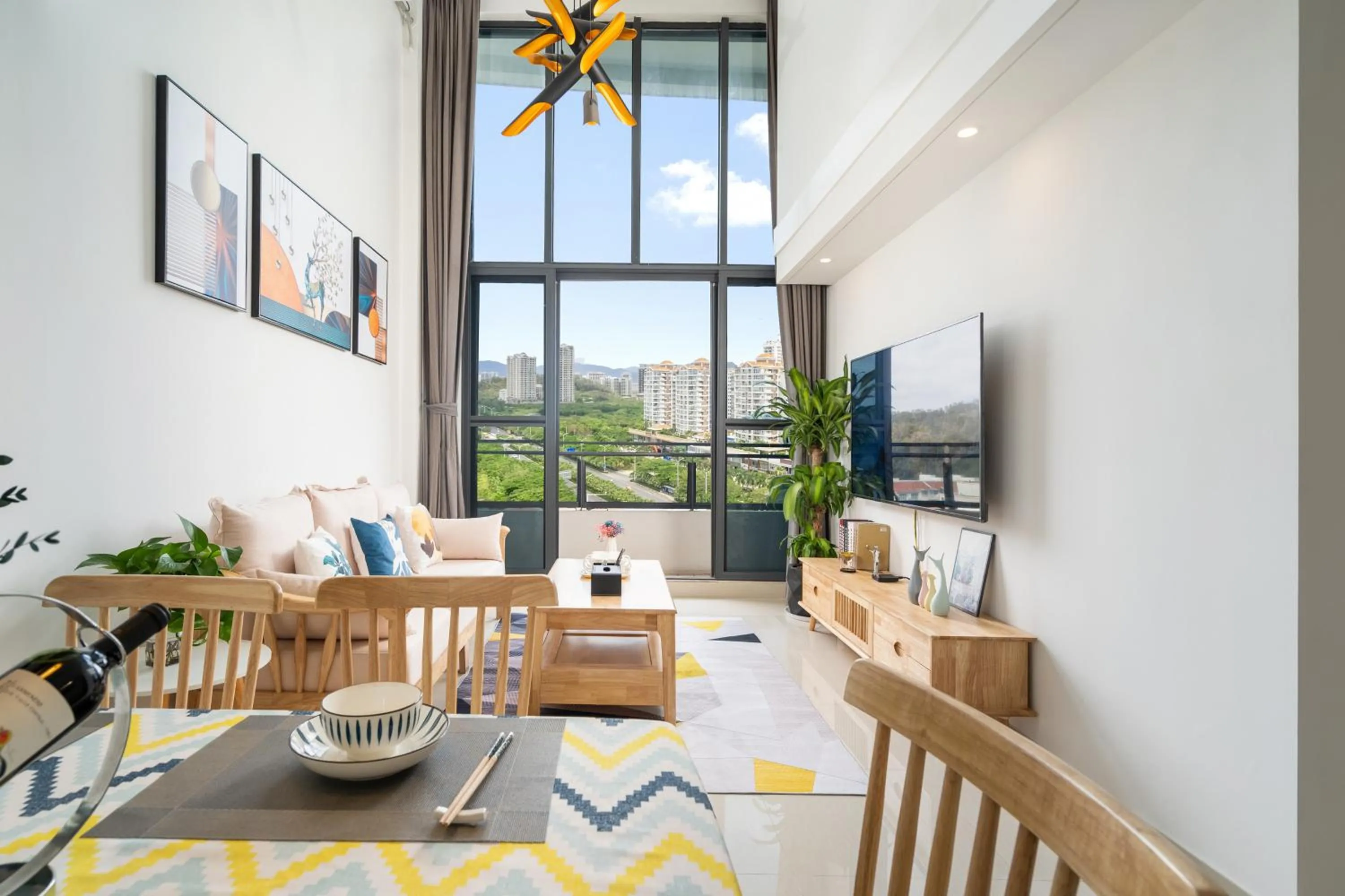 Living room in Neal Yat Seaview Apartment Haitang Bay Sanya