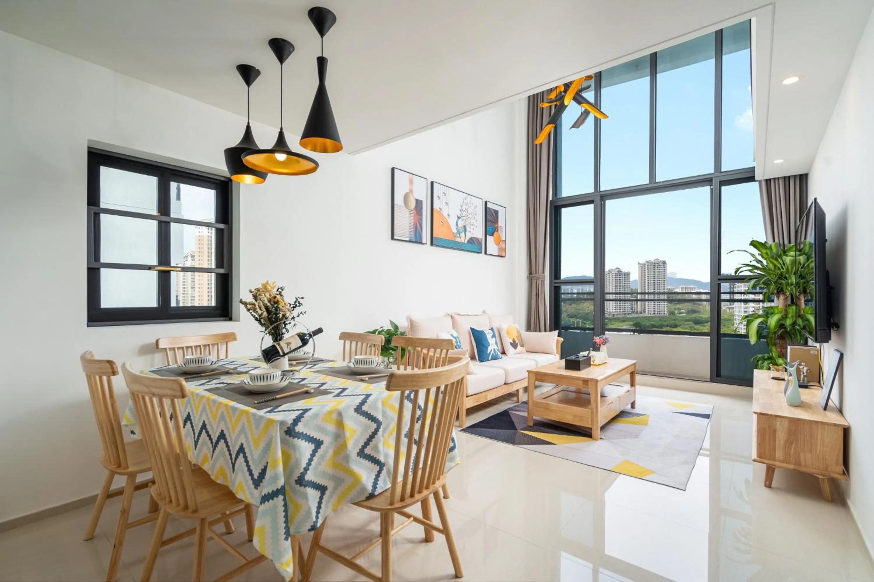 Living room in Neal Yat Seaview Apartment Haitang Bay Sanya