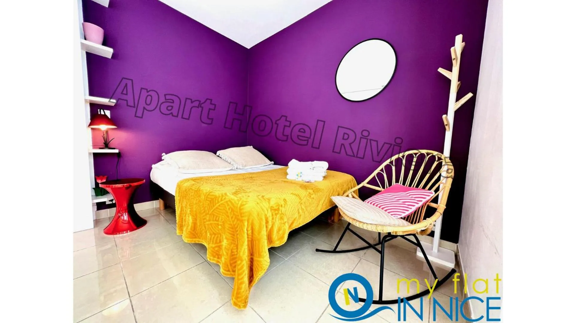 Bed in ApartHotel Riviera - Nice Côte d'Azur - Grimaldi AC - Promenade des Anglais