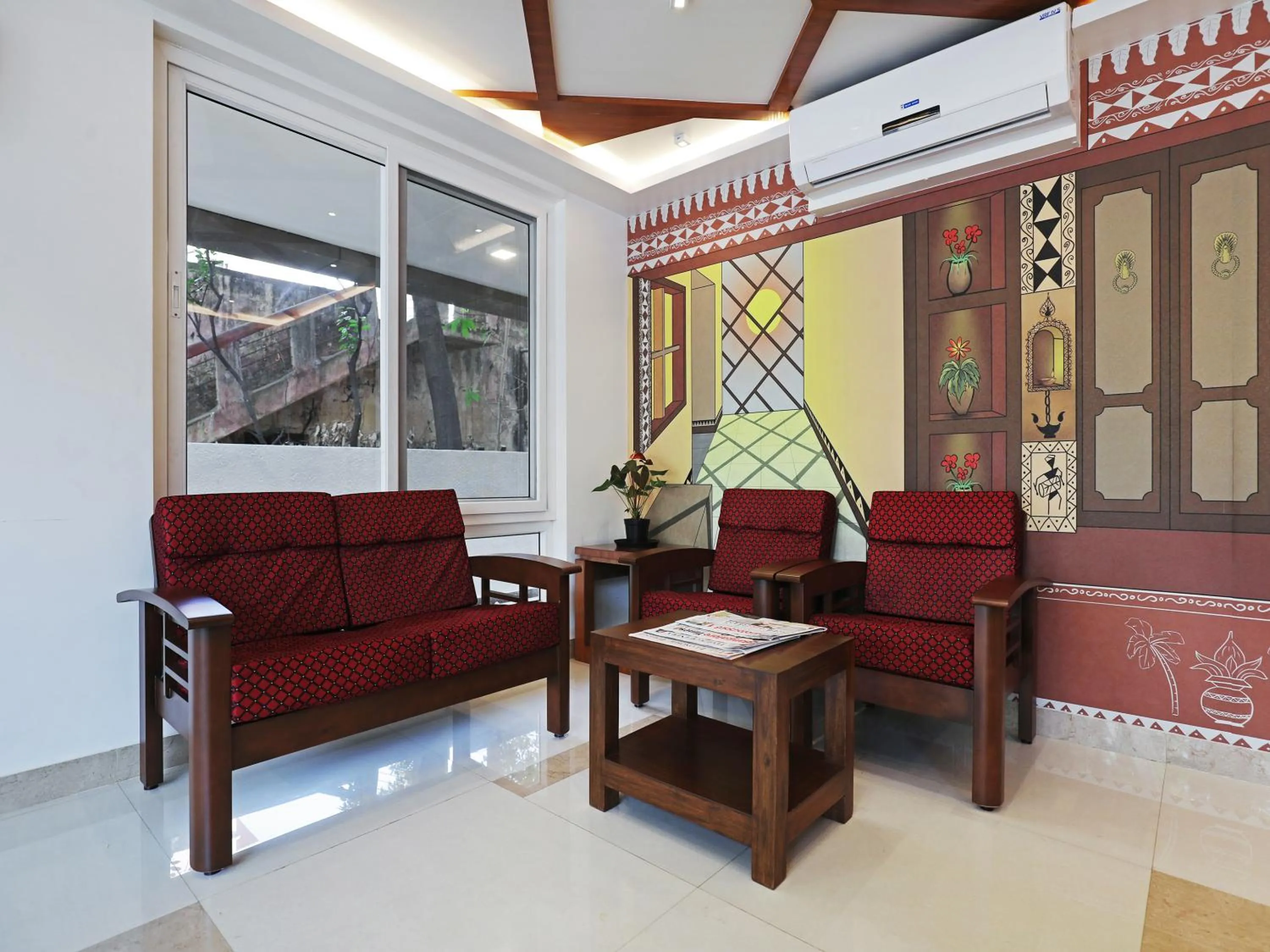 Seating area in Treebo Akshaya Bull Temple