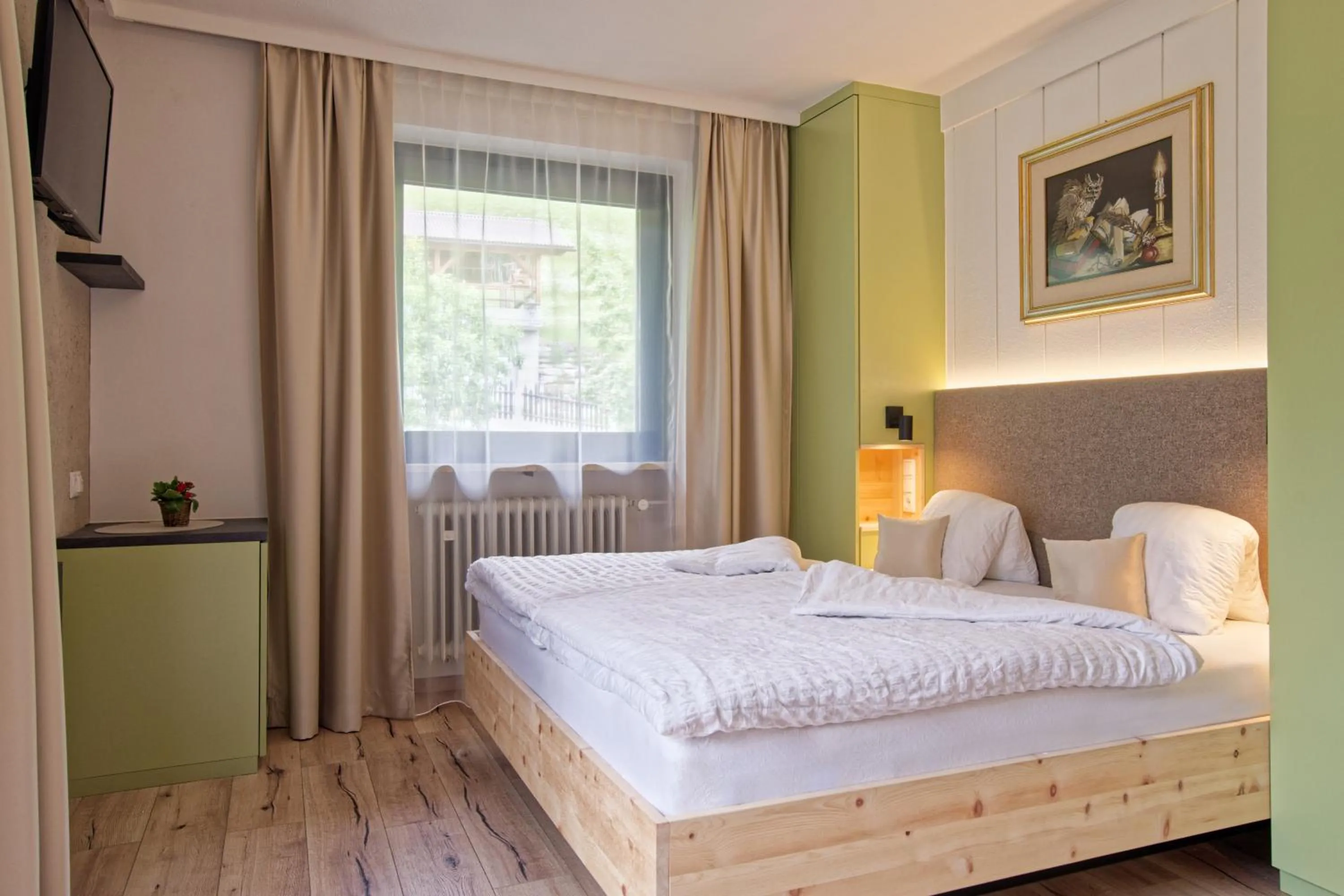 Bed in Bergchalet Hotel Reinerhof