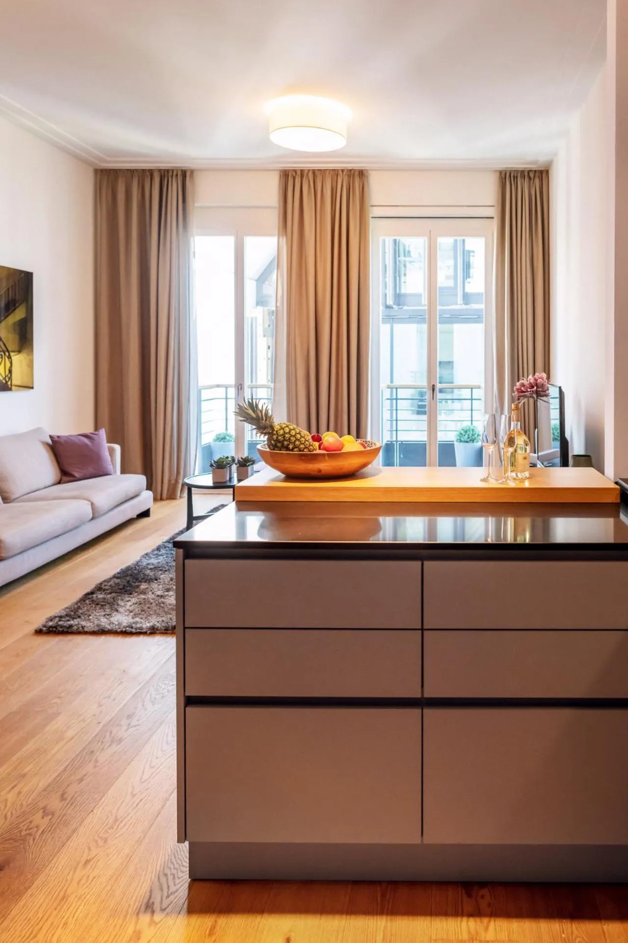 Living room, Bed in InTown Residences