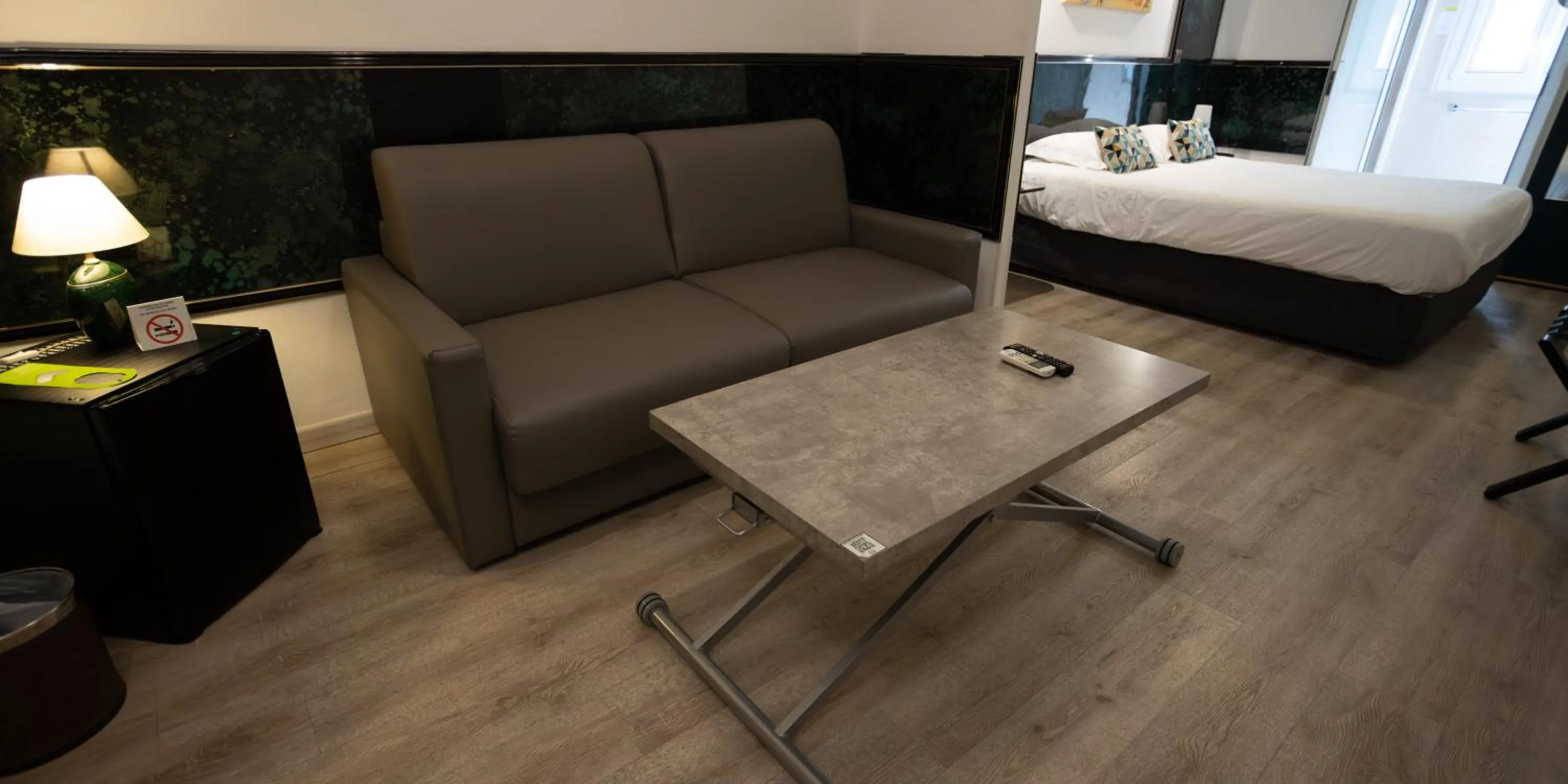 Seating area, Bed in Hôtel Napoléon