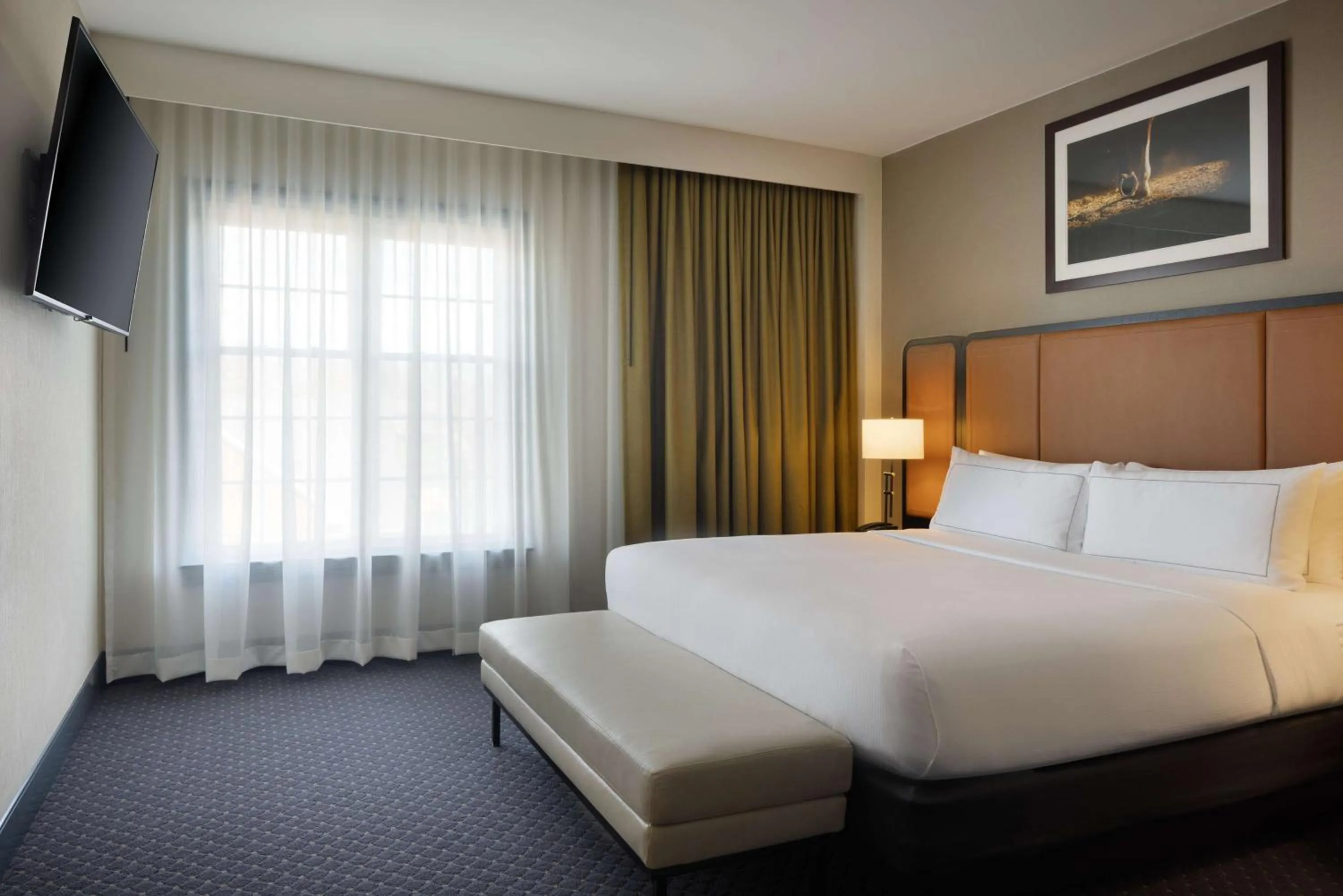 Bed in DoubleTree Suites by Hilton Lexington