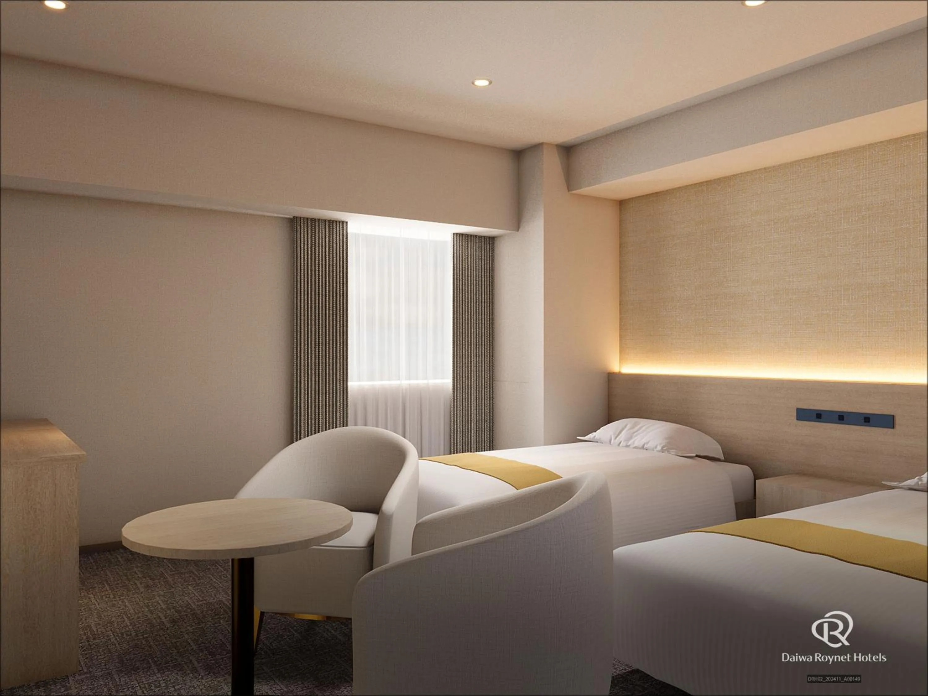 Bed in Daiwa Roynet Hotel Mito