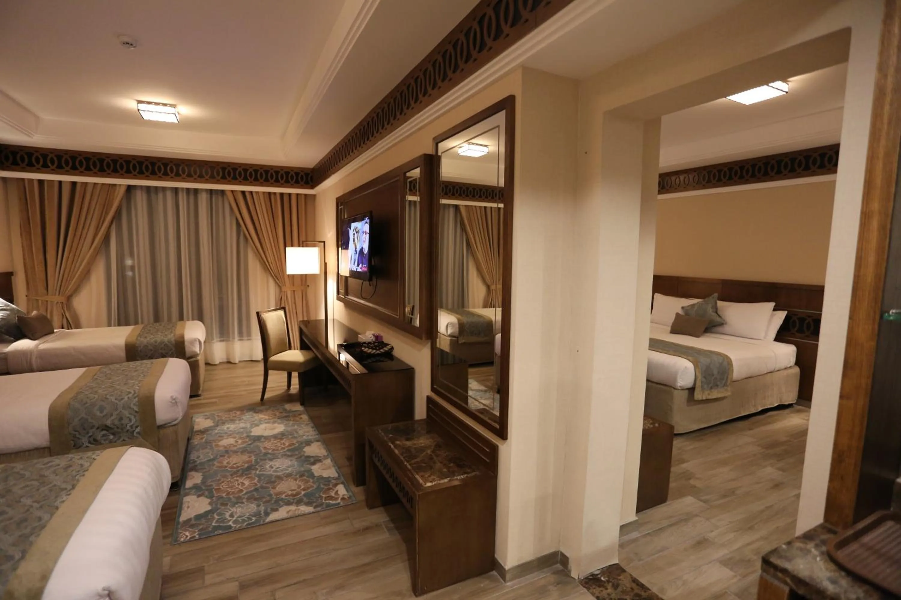 Bed in Violet Al Azizia Hotel MASJID Al Qatari