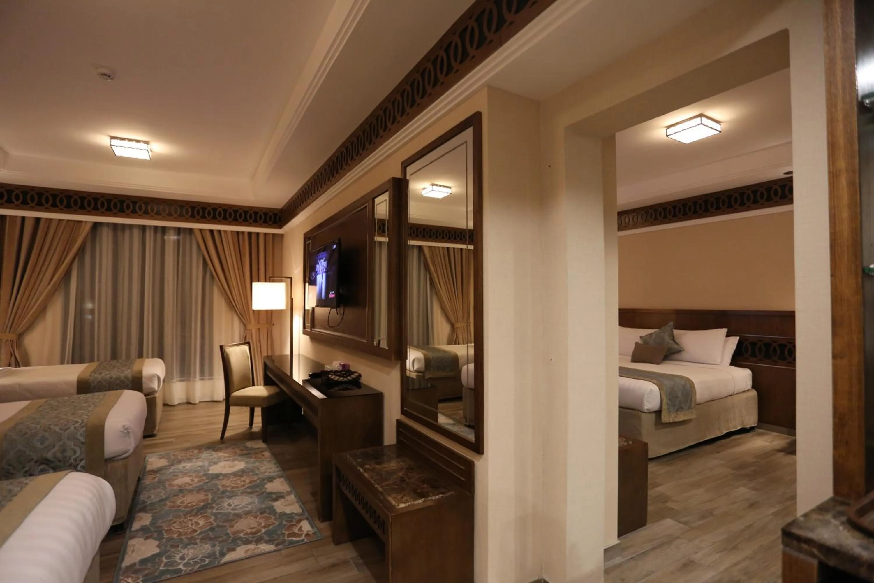 Bed in Violet Al Azizia Hotel MASJID Al Qatari