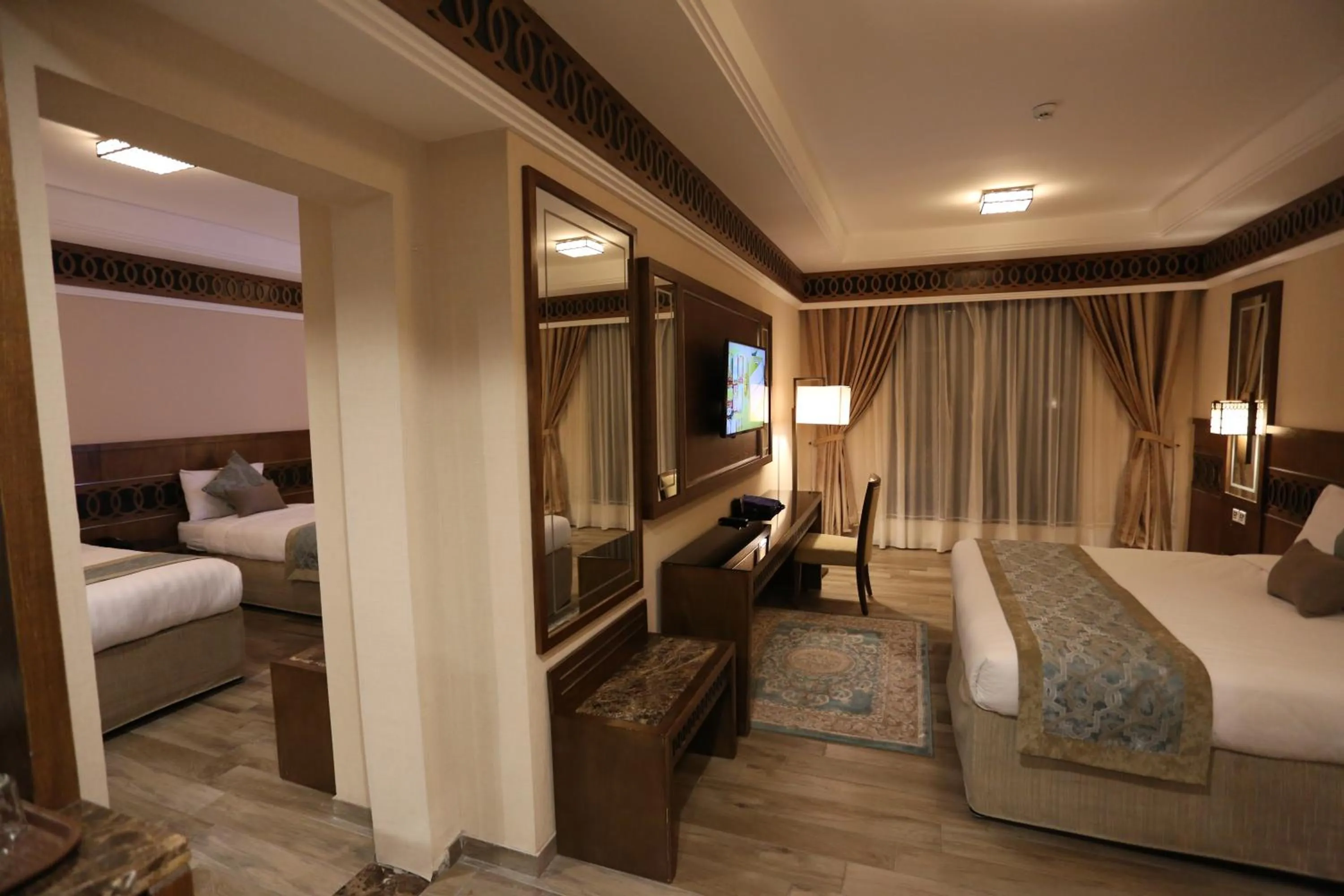 Bed in Violet Al Azizia Hotel MASJID Al Qatari