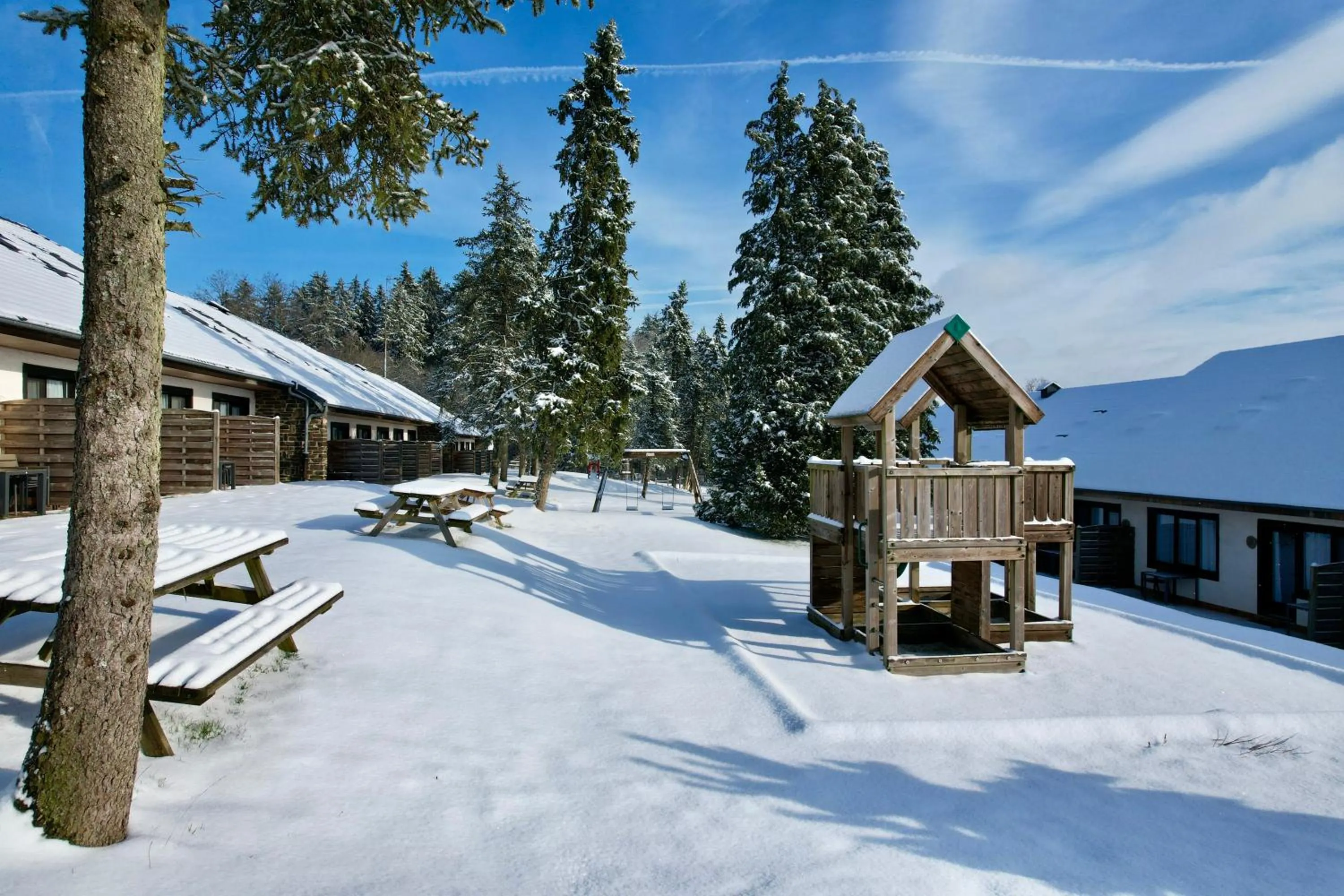 Winter in Holiday Park La Sapinière