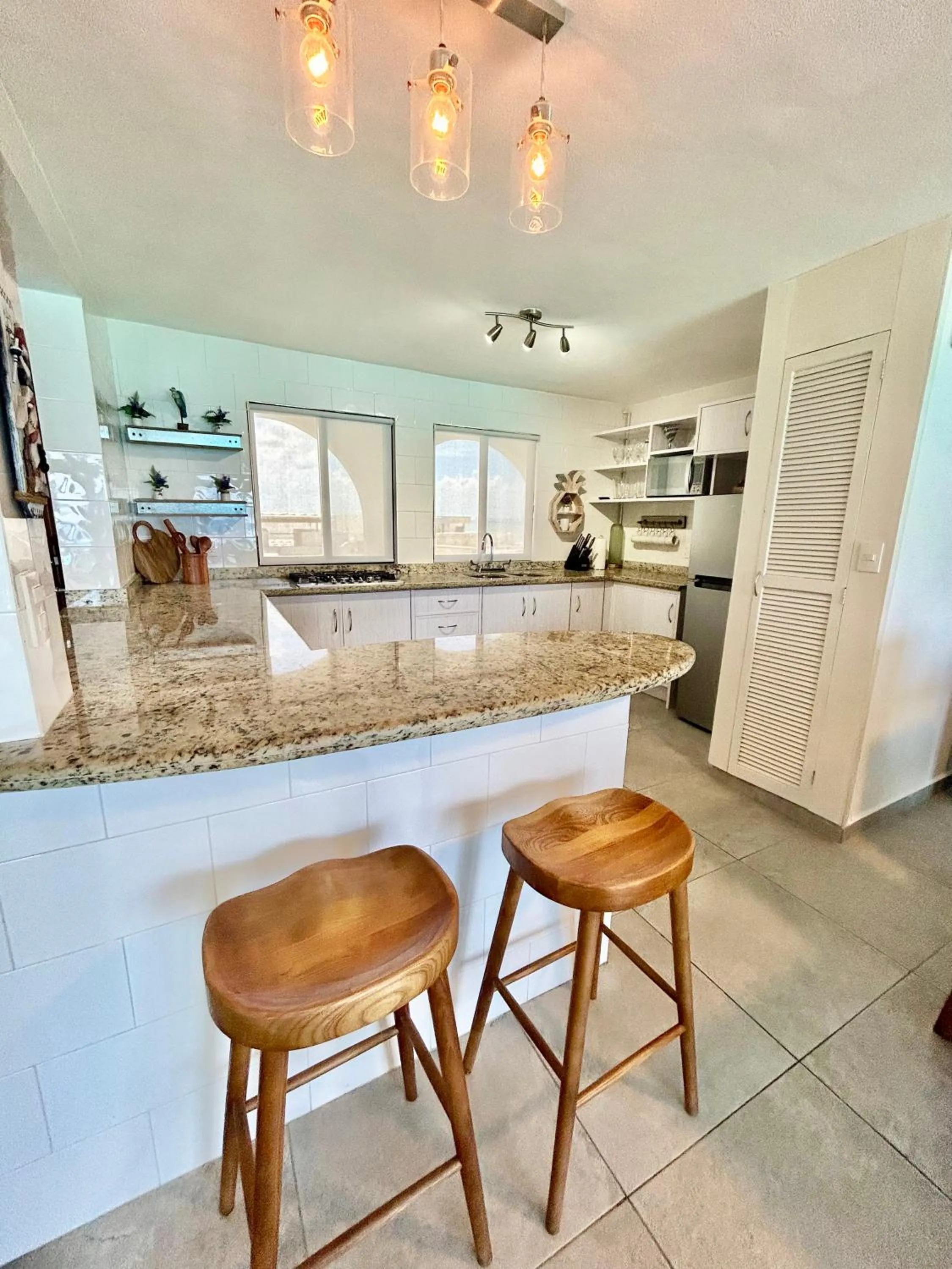 kitchen in Sparkling Ocean View in Cancun