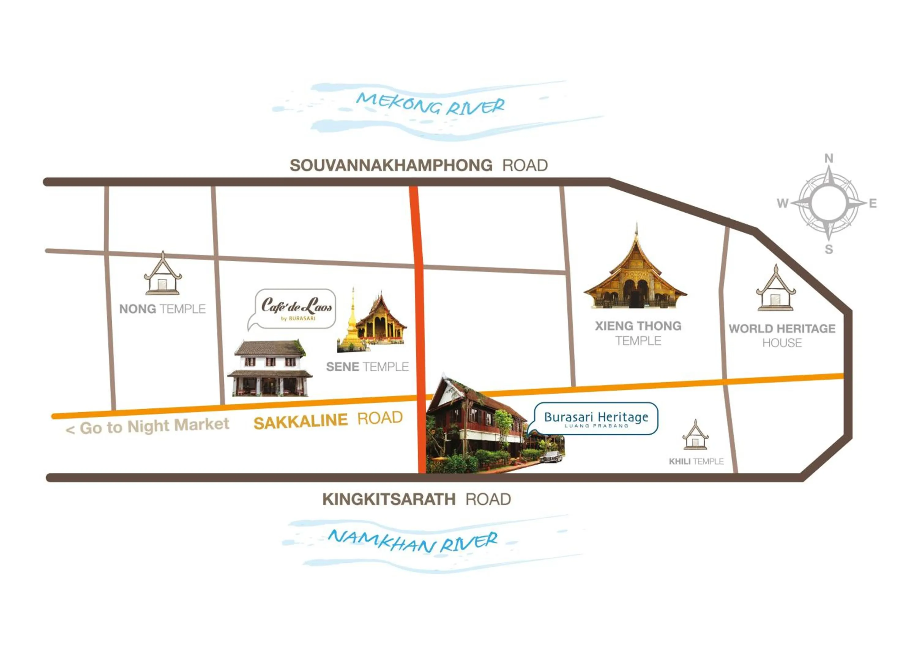 Location in Burasari Heritage Luang Prabang