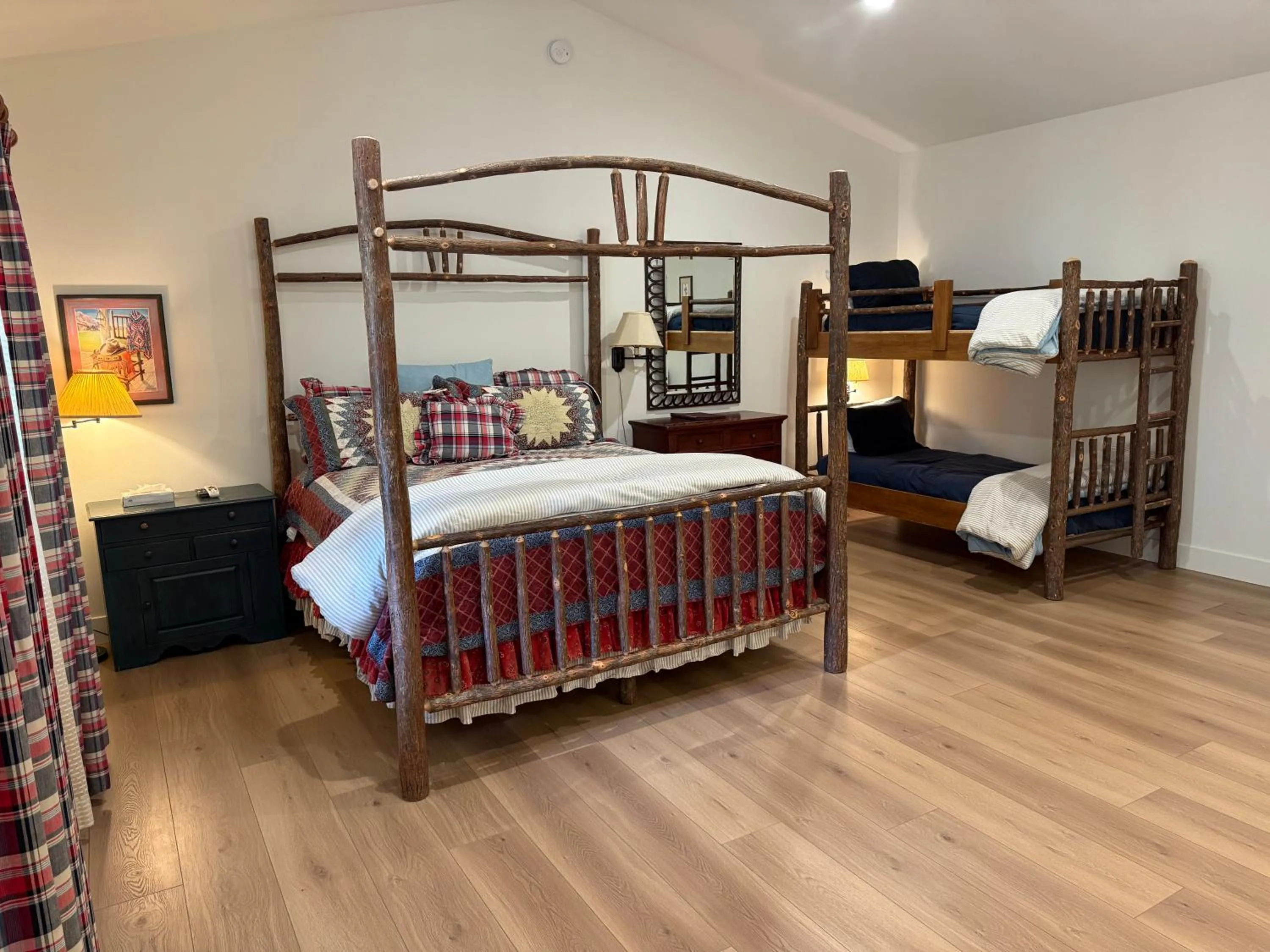 Bed in Circle Bar B Guest Ranch