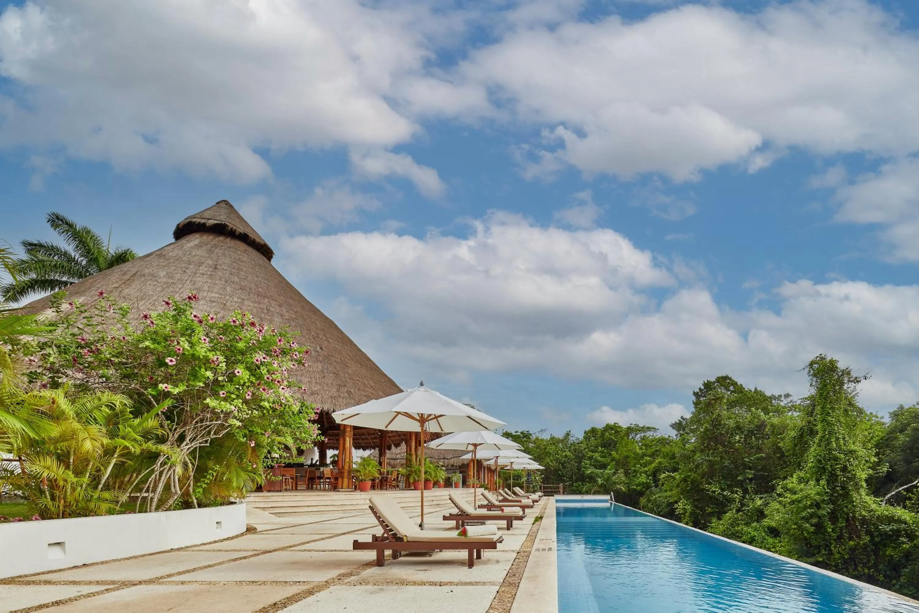 Swimming pool in The Explorean Selva Maya Kohunlich