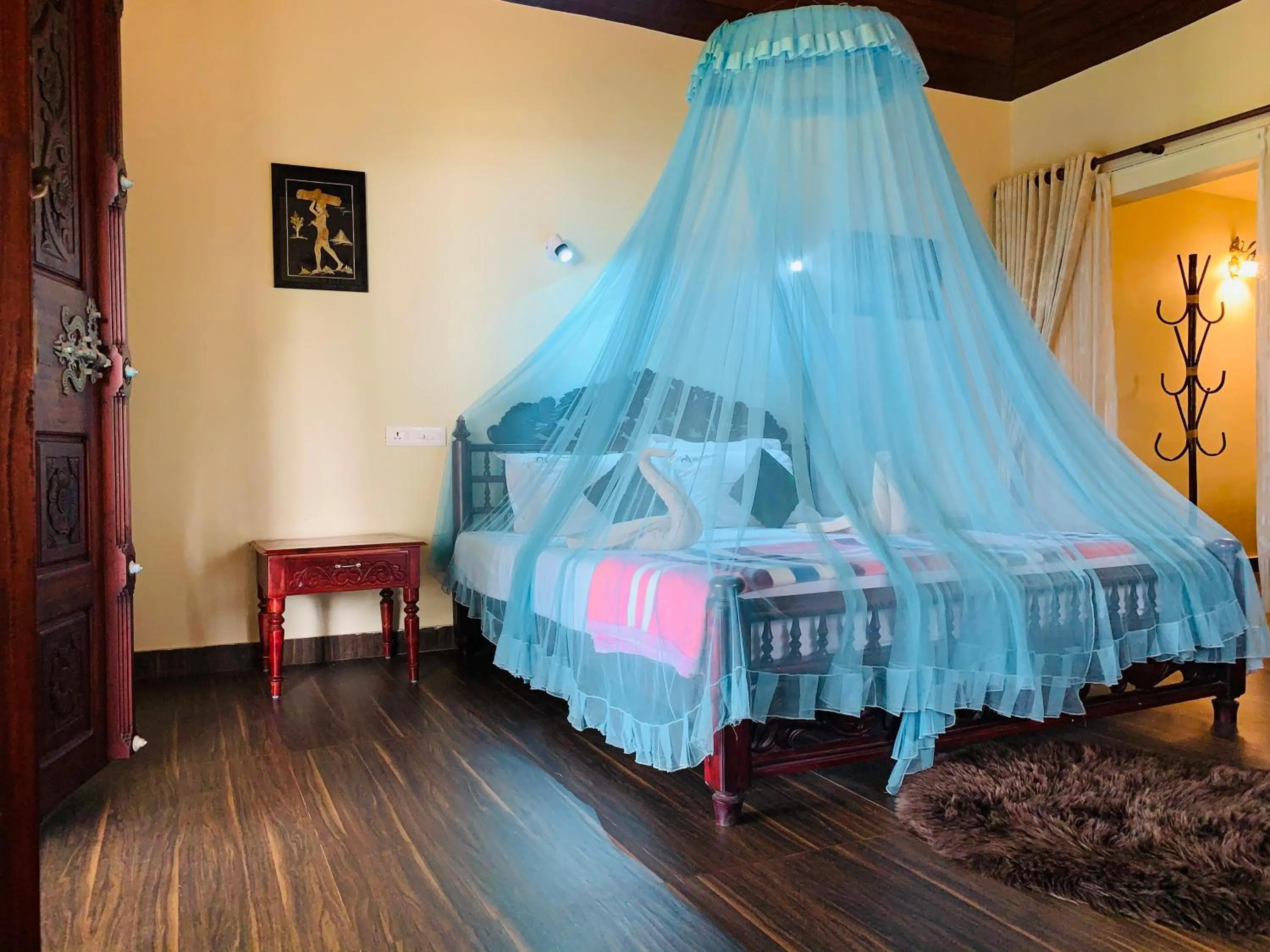 Bed in Kerala cottage