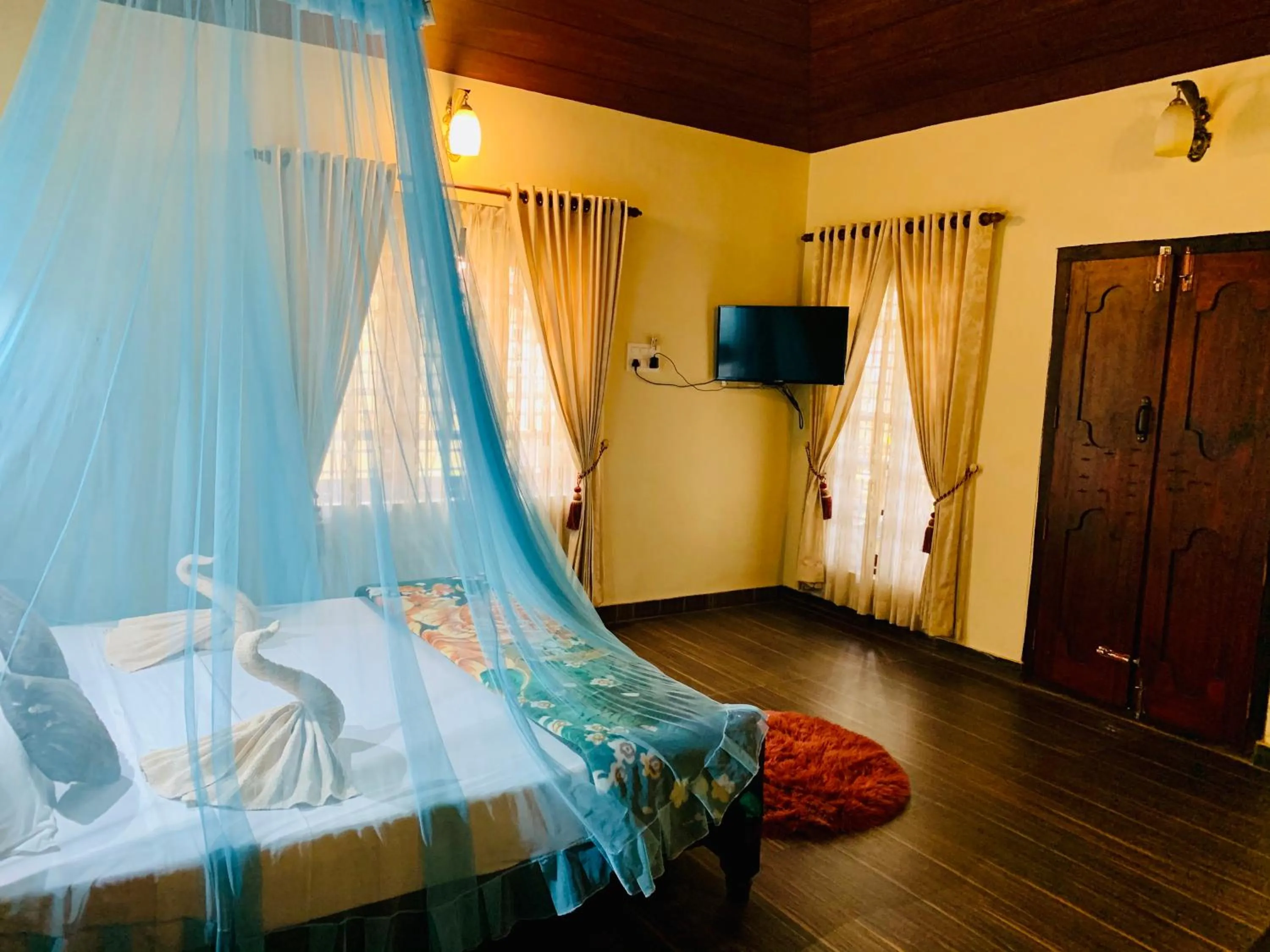 Bed in Kerala cottage