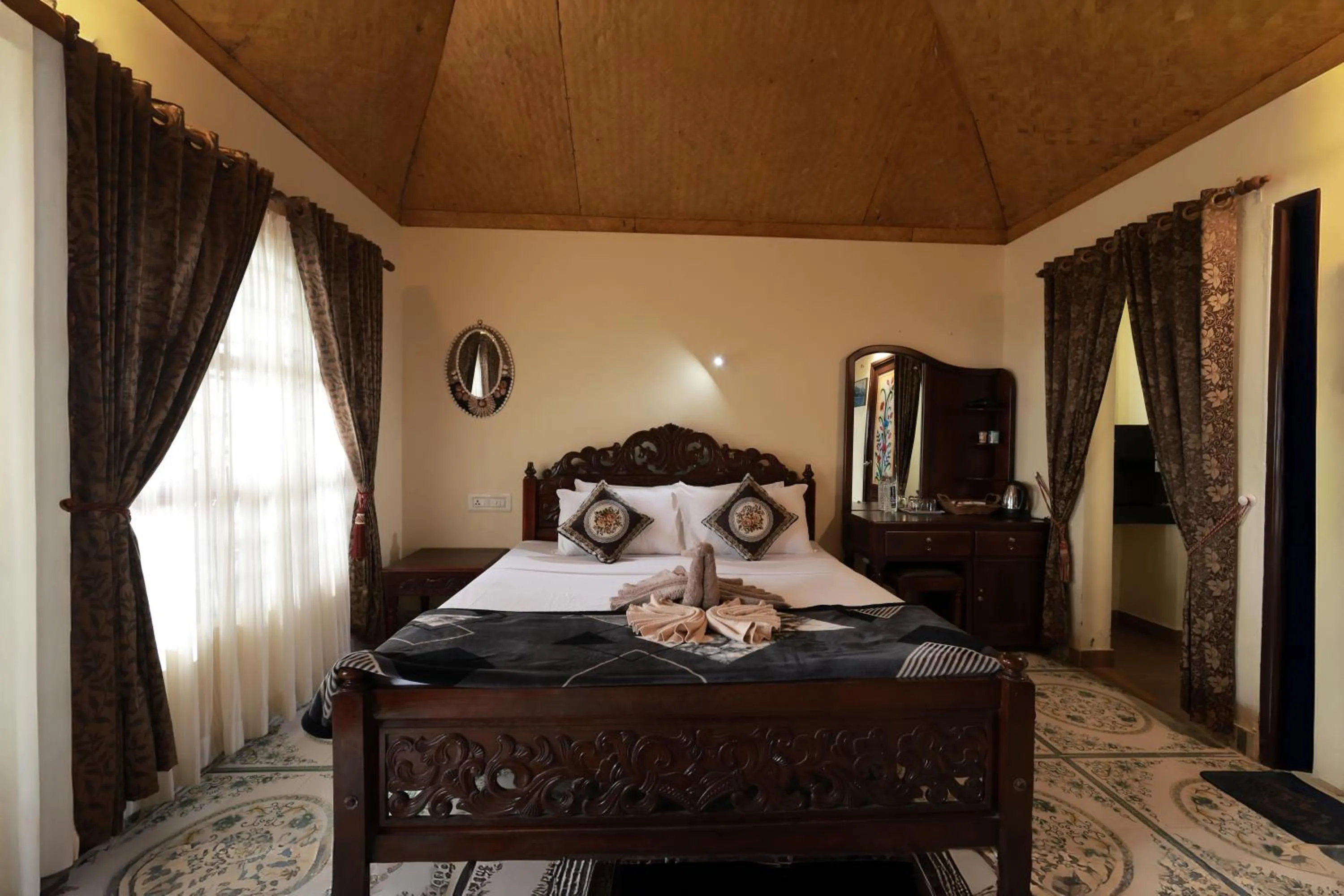 Bed in Kerala cottage