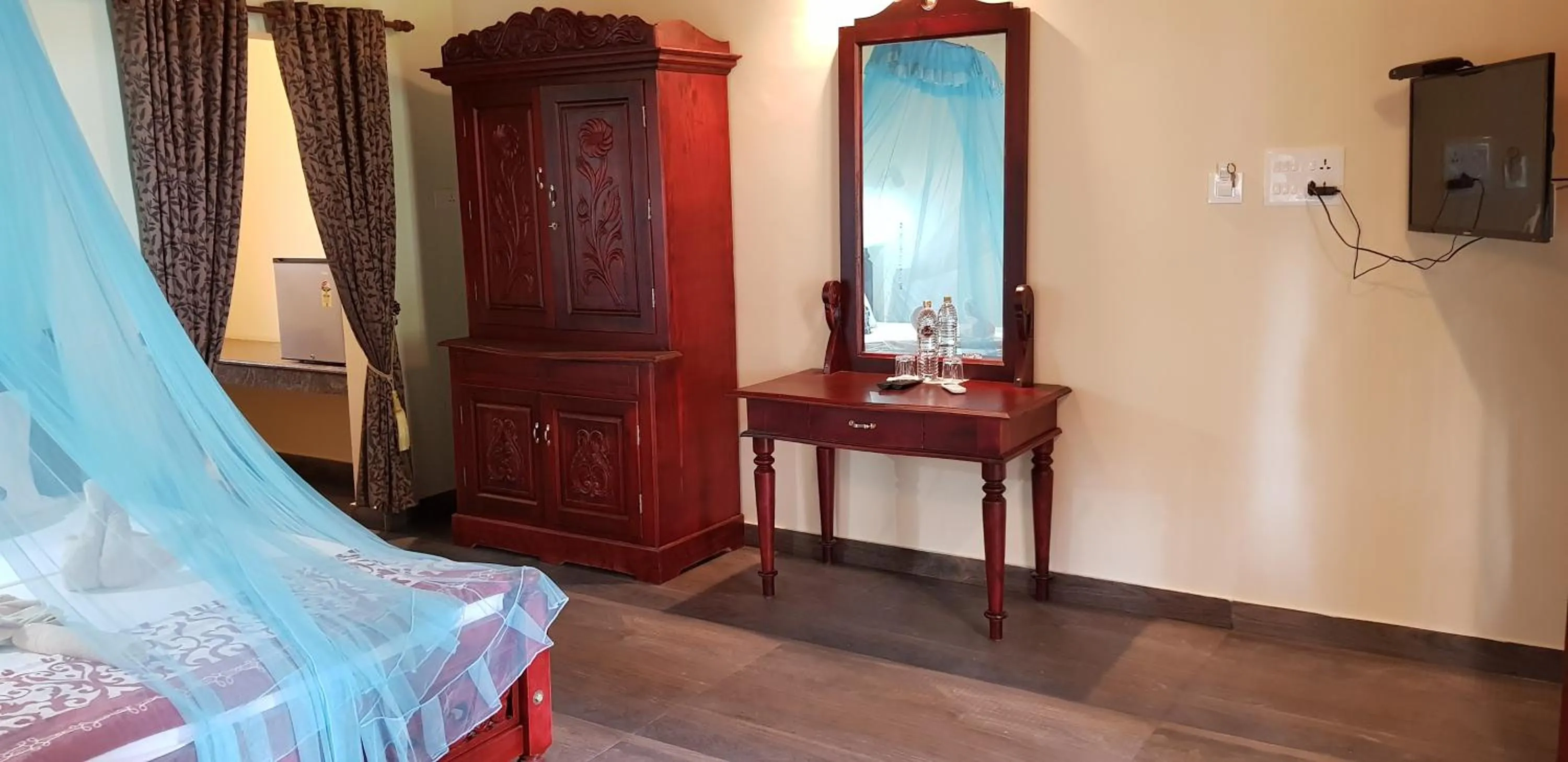 Bed in Kerala cottage
