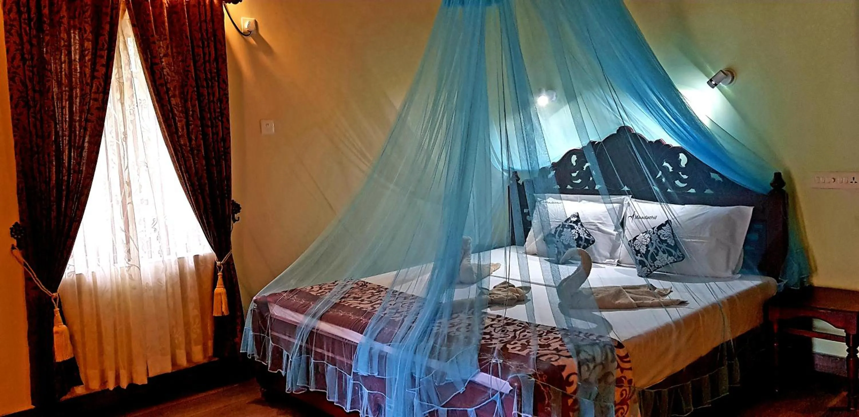 Bed in Kerala cottage