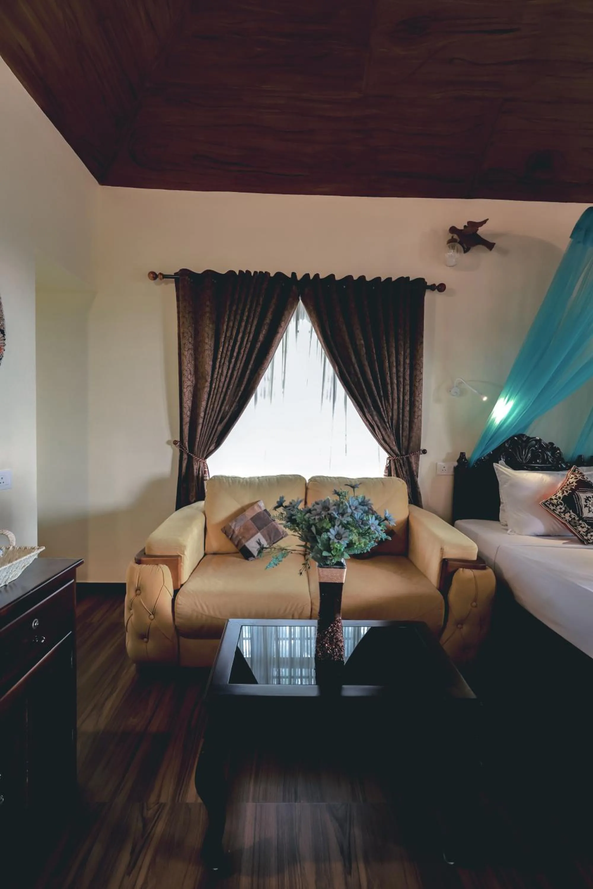 Bed in Kerala cottage