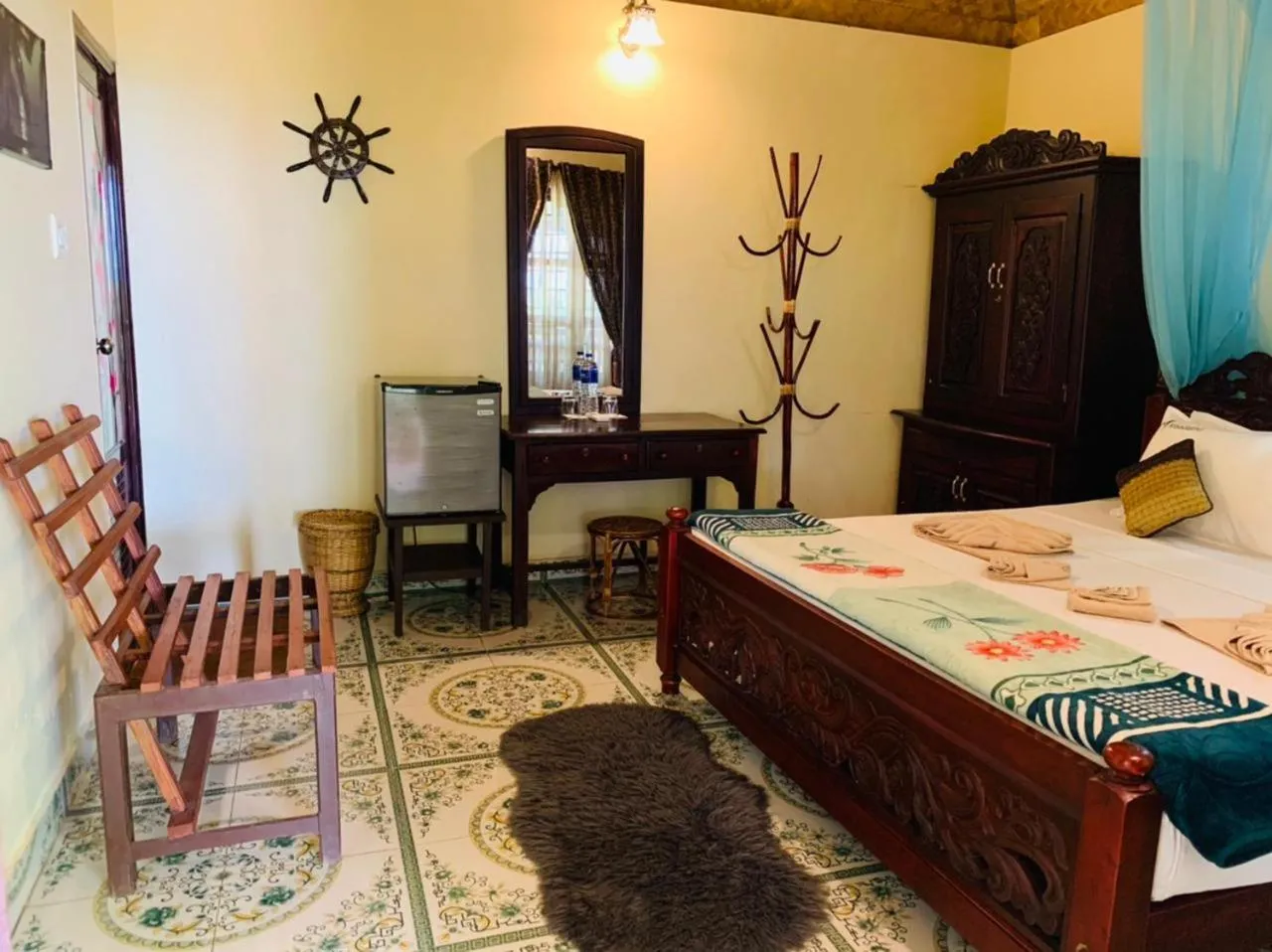 Bed in Kerala cottage