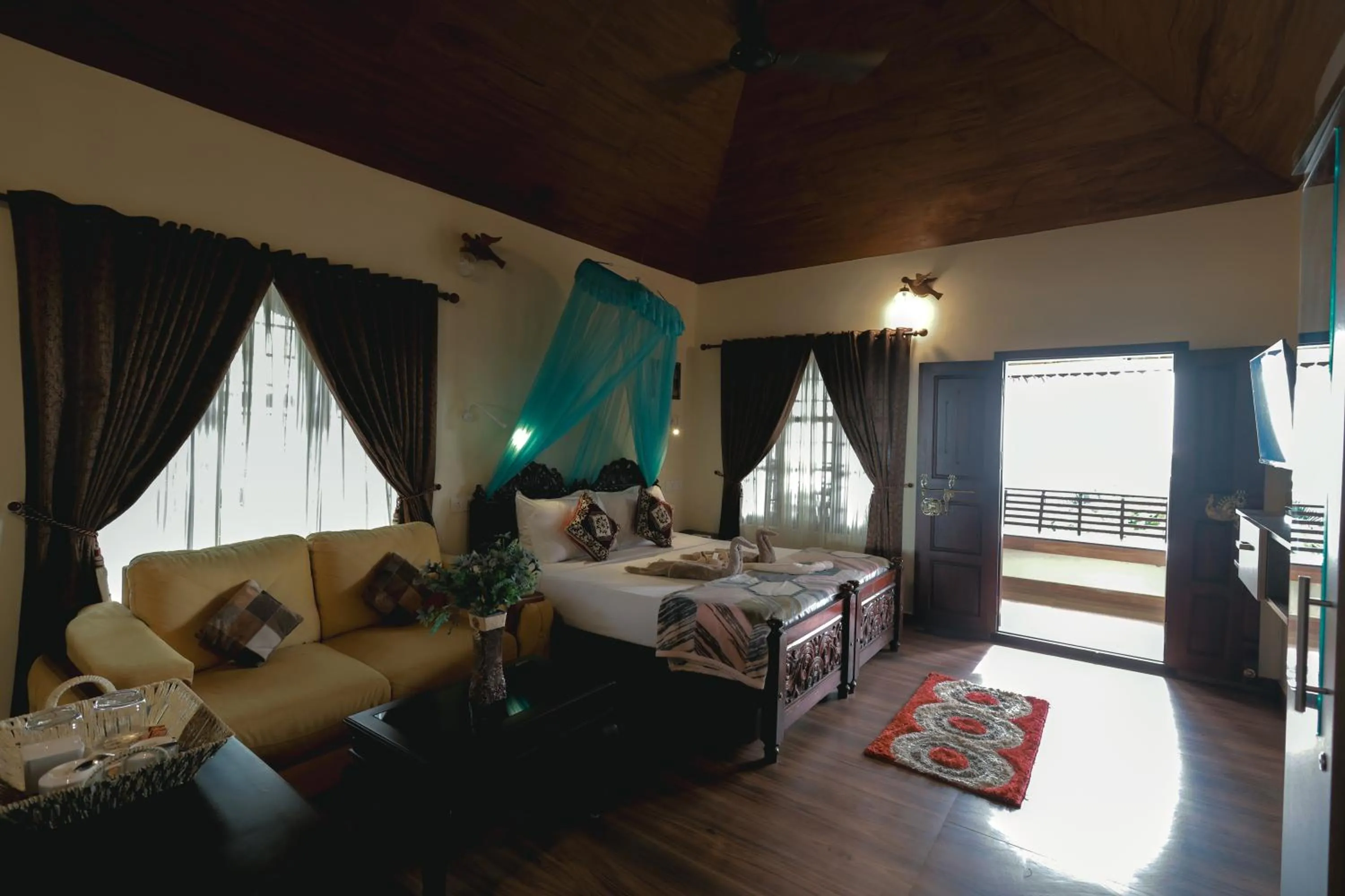 Bed in Kerala cottage