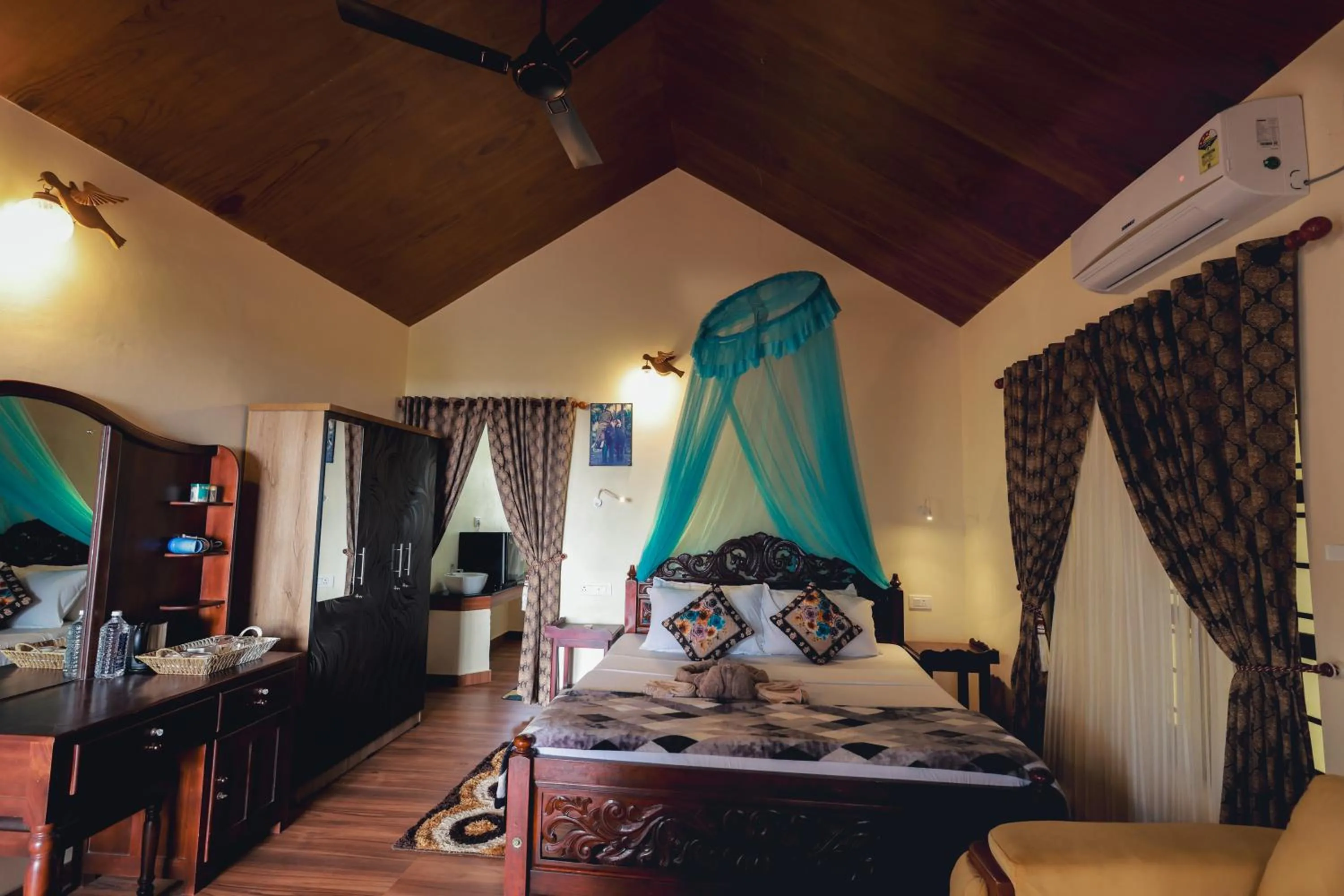 Bed in Kerala cottage