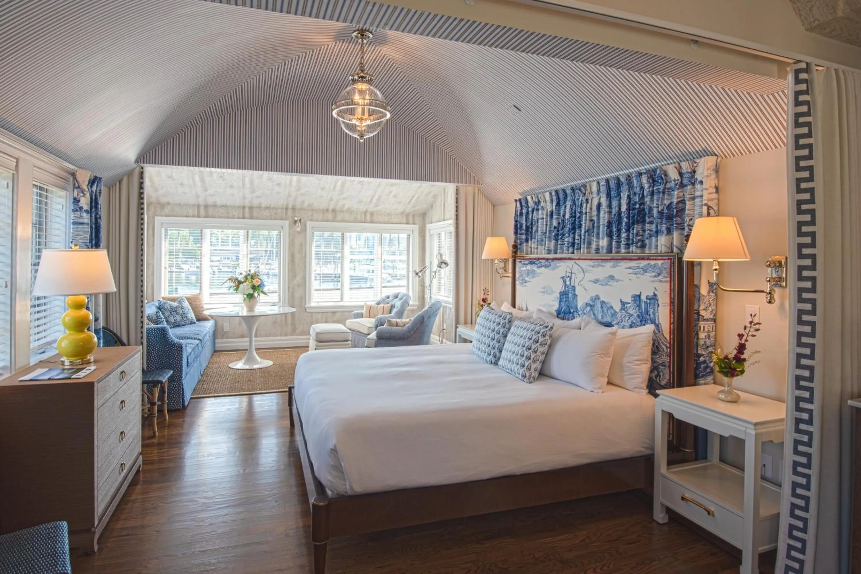 Bed in The White Barn Inn & Spa, Auberge Collection